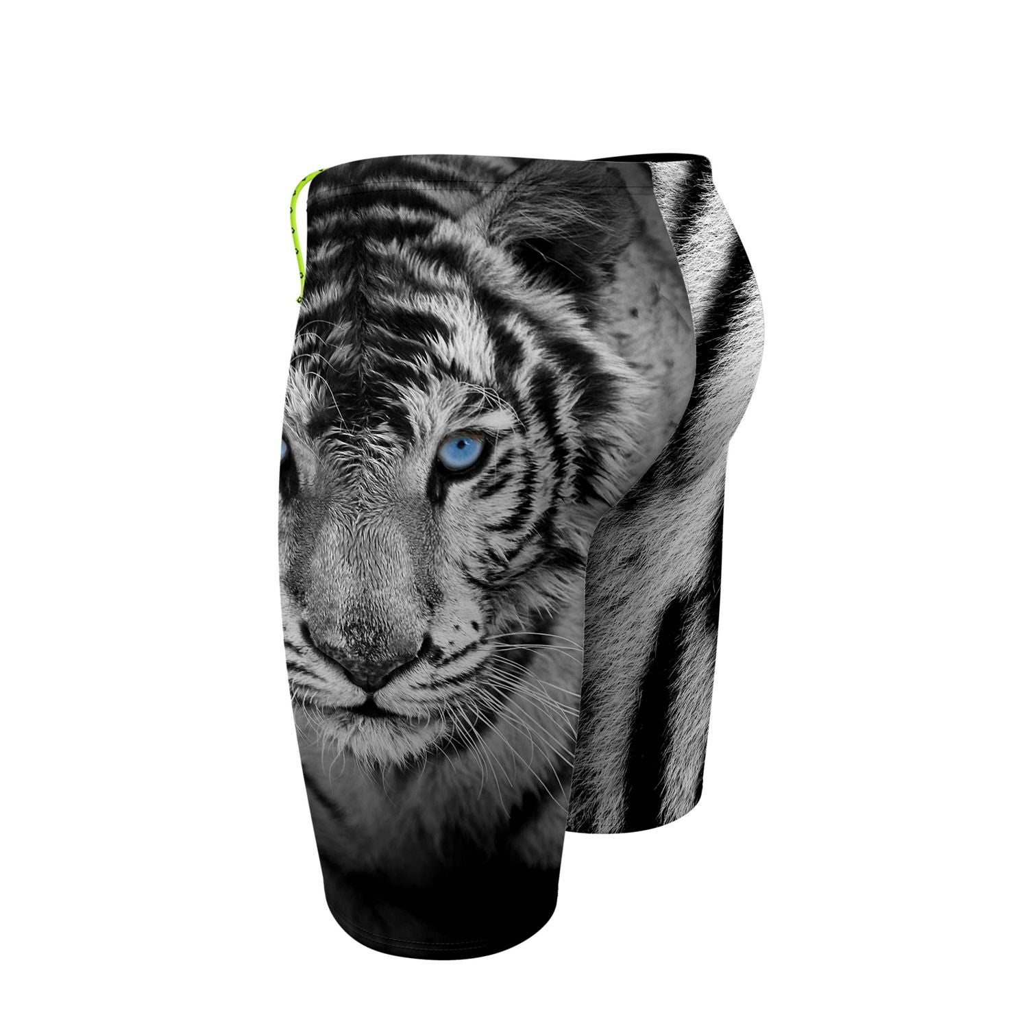 White Tiger Print One-Piece Swimsuit for Women - High Waisted Tummy Control Bathing Suit - Perfect for Beach, Pool, and Summer Vacations