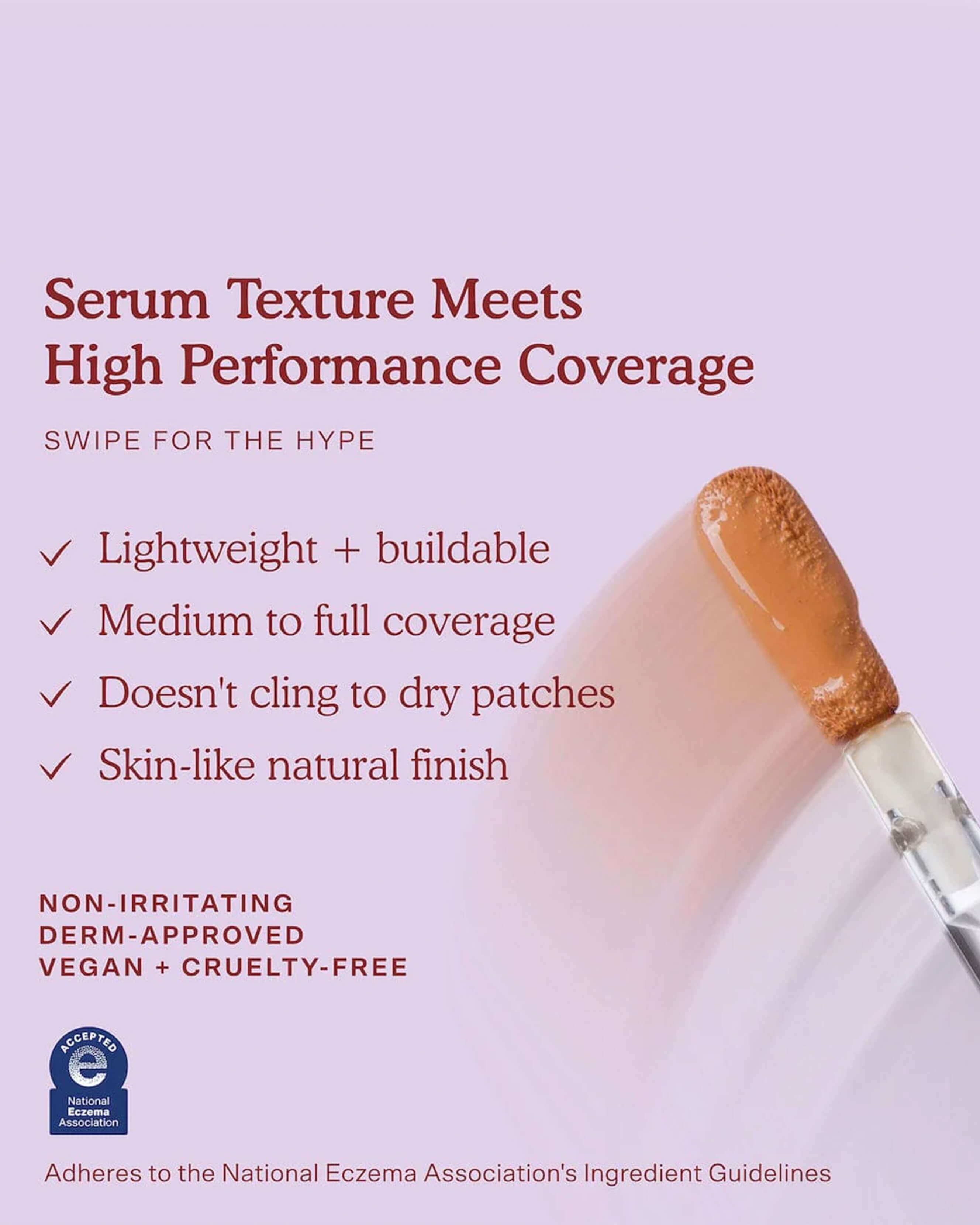 Swipe Serum Concealer - Full Coverage Liquid Concealer for Dark Circles & Blemishes | Vegan & Cruelty-Free | Perfect for Everyday Makeup & On-The-Go Touch-Ups