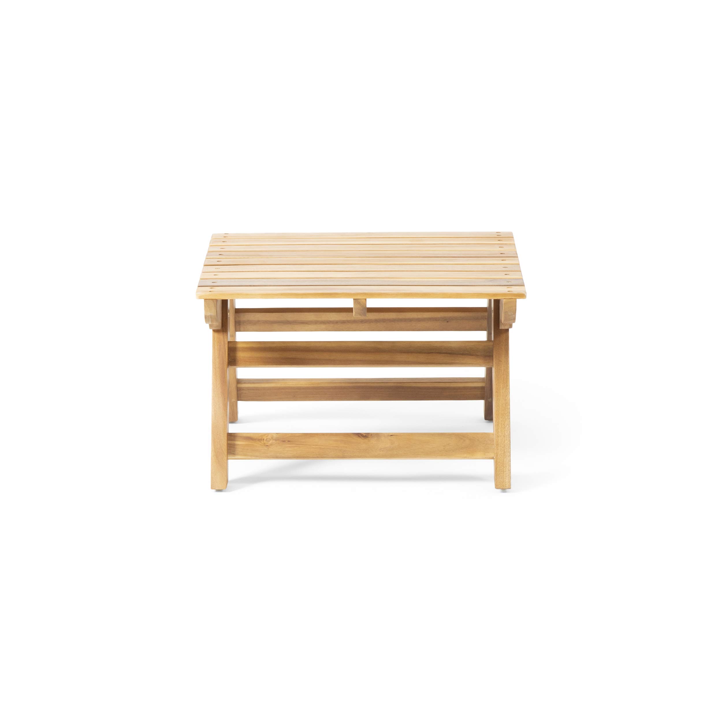 Premium Teak Finish Outdoor Wooden Side Table by GDFStudio - Perfect for Patio, Garden, and Poolside Decor - Durable & Weather-Resistant Furniture
