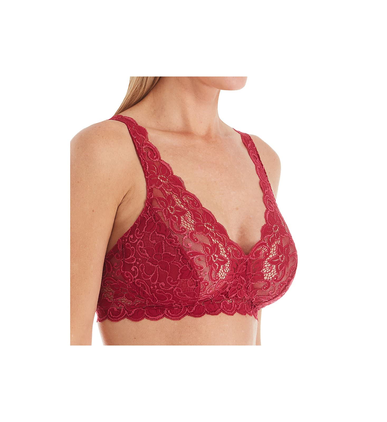 HANRO Women's Luxury Lace Soft Cup Bra - Comfortable Wireless Bralette for Everyday Wear, Sleep & Lounge