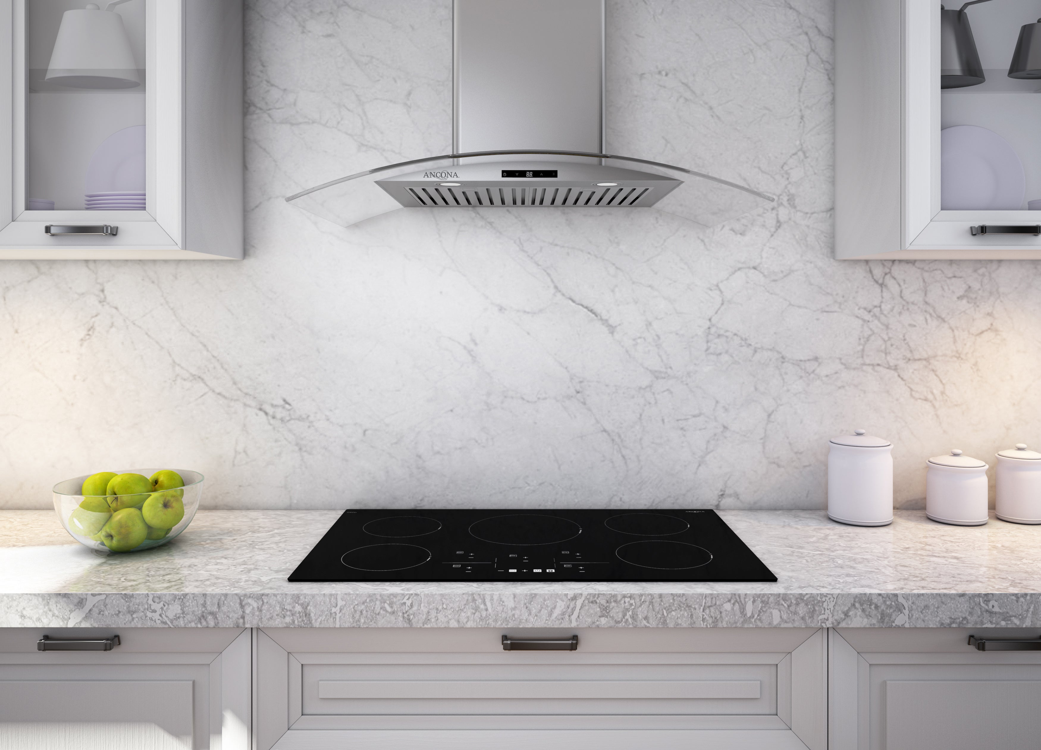 GCE636 30-Inch Stainless Steel Range Hood with LED Lights - Powerful 900 CFM Kitchen Exhaust Fan - Quiet Operation & Easy Clean Filters - Perfect for Home Kitchens & Restaurants