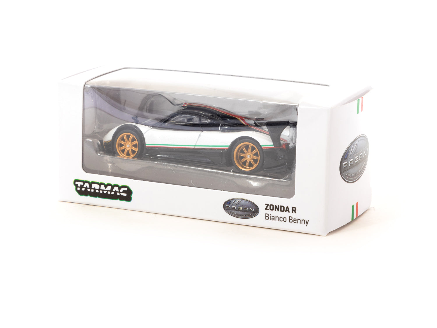 Tarmac Works 1/64 Pagani Zonda R Bianco Benny Diecast Model Car - Premium Collectible for Car Enthusiasts & Display for Home/Office Decor