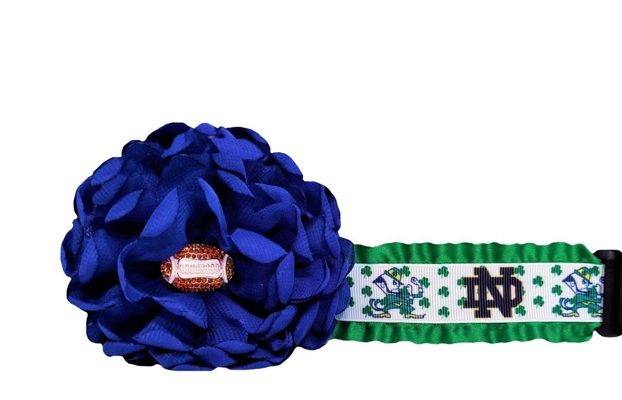 Notre Dame Dog Collar - Adjustable Pet Collar with Embroidered Logo for Small Medium Large Dogs - Perfect for Game Day, School Spirit & Fan Gear