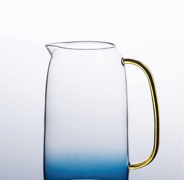 Premium Glacial Blue Glass Drinkware Set - Elegant & Durable Tumblers for Iced Tea, Cocktails & Smoothies - Perfect for Home, Parties & Outdoor Gatherings