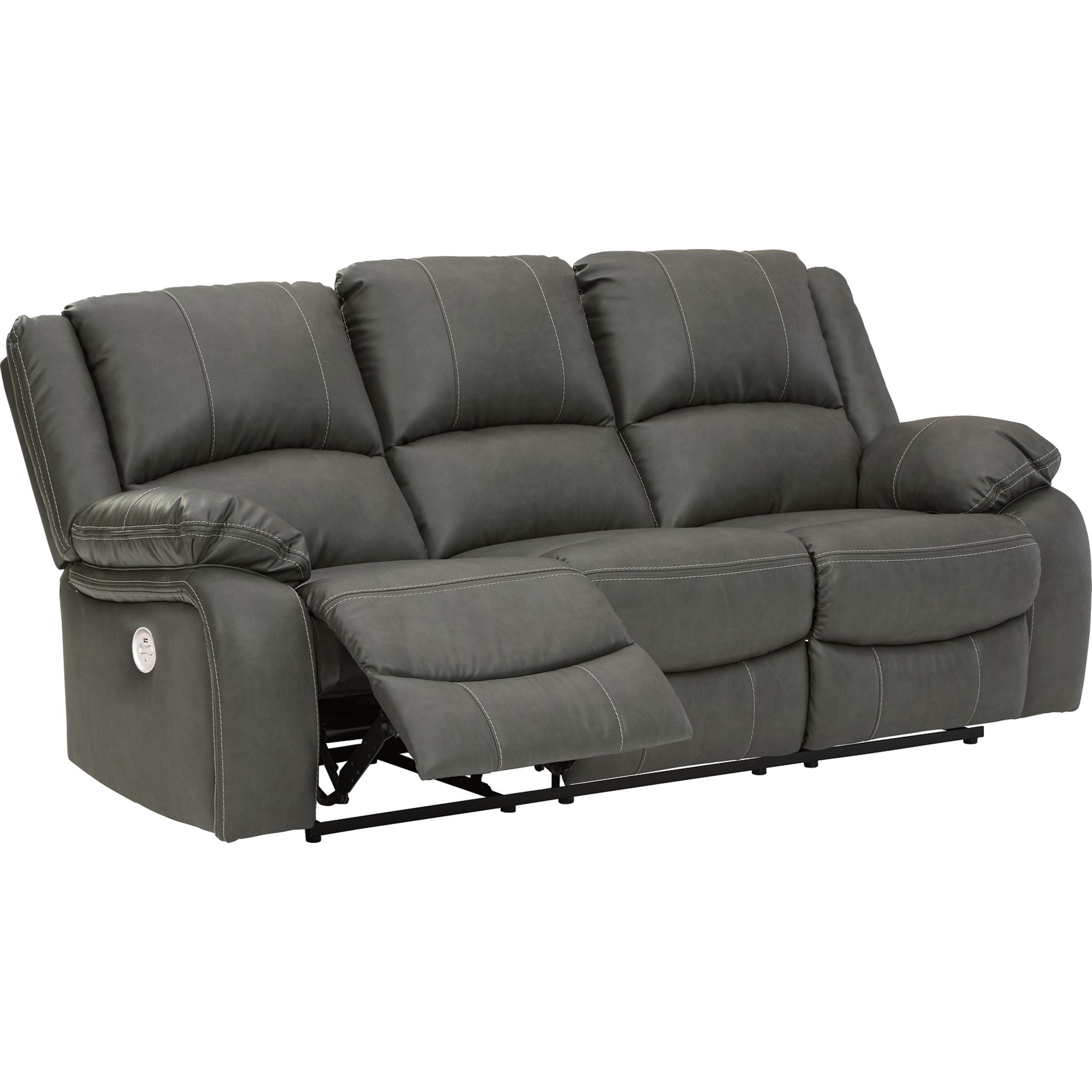 Calderwell Power Reclining Sofa - Electric Adjustable Recliner with USB Charging & Cup Holders - Perfect for Living Room, Home Theater & Relaxation