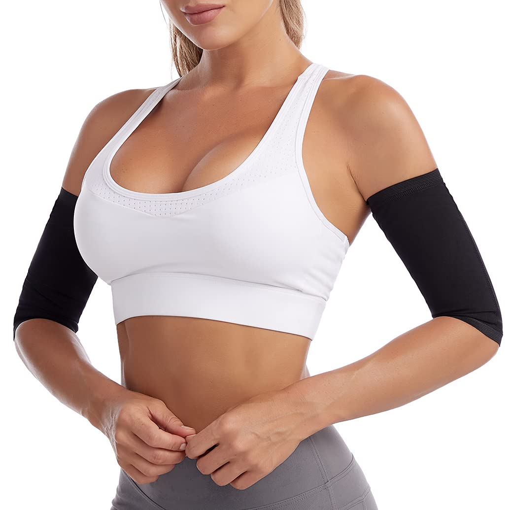 Bakerdani Arm Trimmers for Men & Women – Compression Sauna Sweat Arm Bands, Heat-Trapping Arm Sleeves for Workout & Weight Loss – Perfect for Gym, Running, and Sauna Sessions