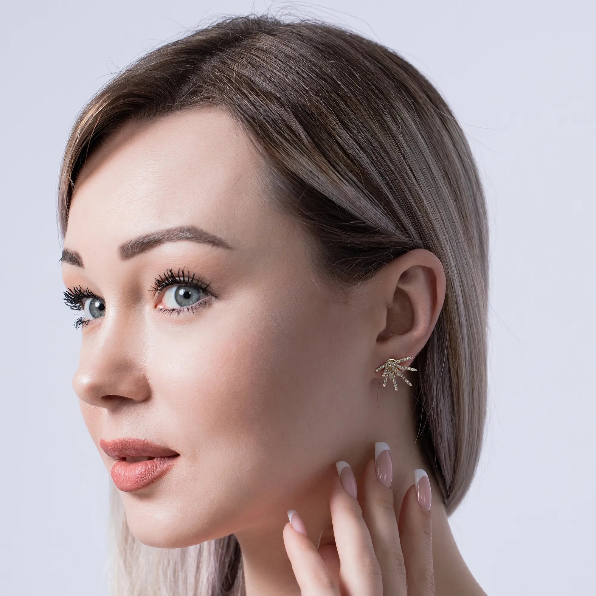 Gold Sparkly Earrings for Women - Elegant Party & Wedding Jewelry - Shiny Dangle Earrings for Evening Events & Special Occasions
