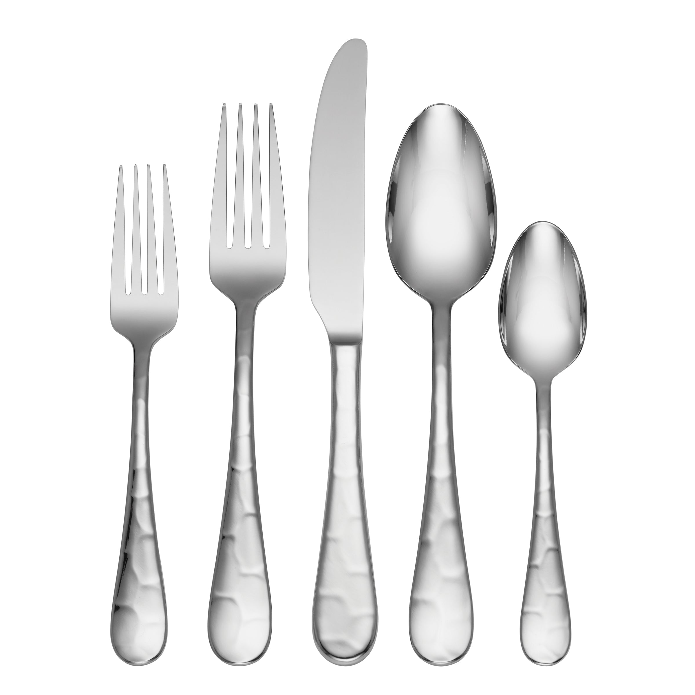 Premium Piper 45-Piece Stainless Steel Flatware Set - Service for 8 - Elegant Dining Silverware for Home, Restaurant & Wedding - Dishwasher Safe Cutlery Set