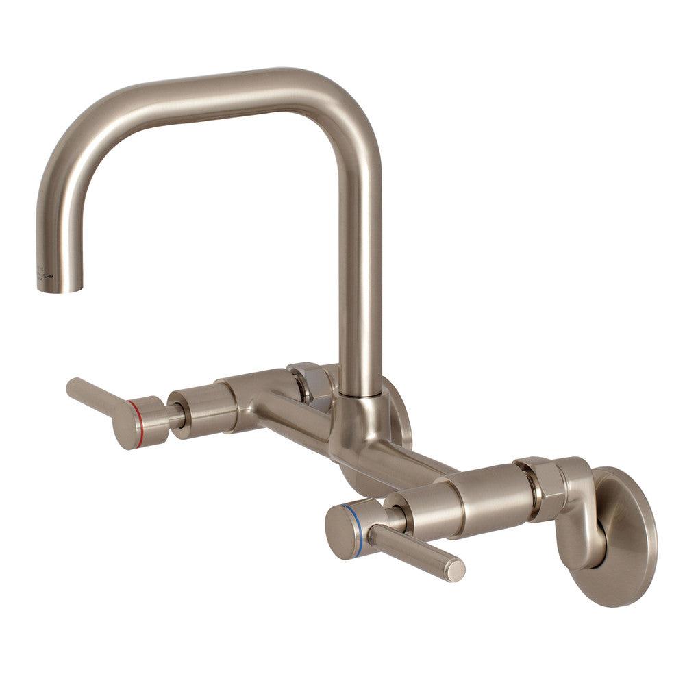 Kingston Brass Concord 8-Inch Adjustable Center Wall Mount Kitchen Faucet - KS813 - Perfect for Modern Farmhouse & Commercial Style Kitchens