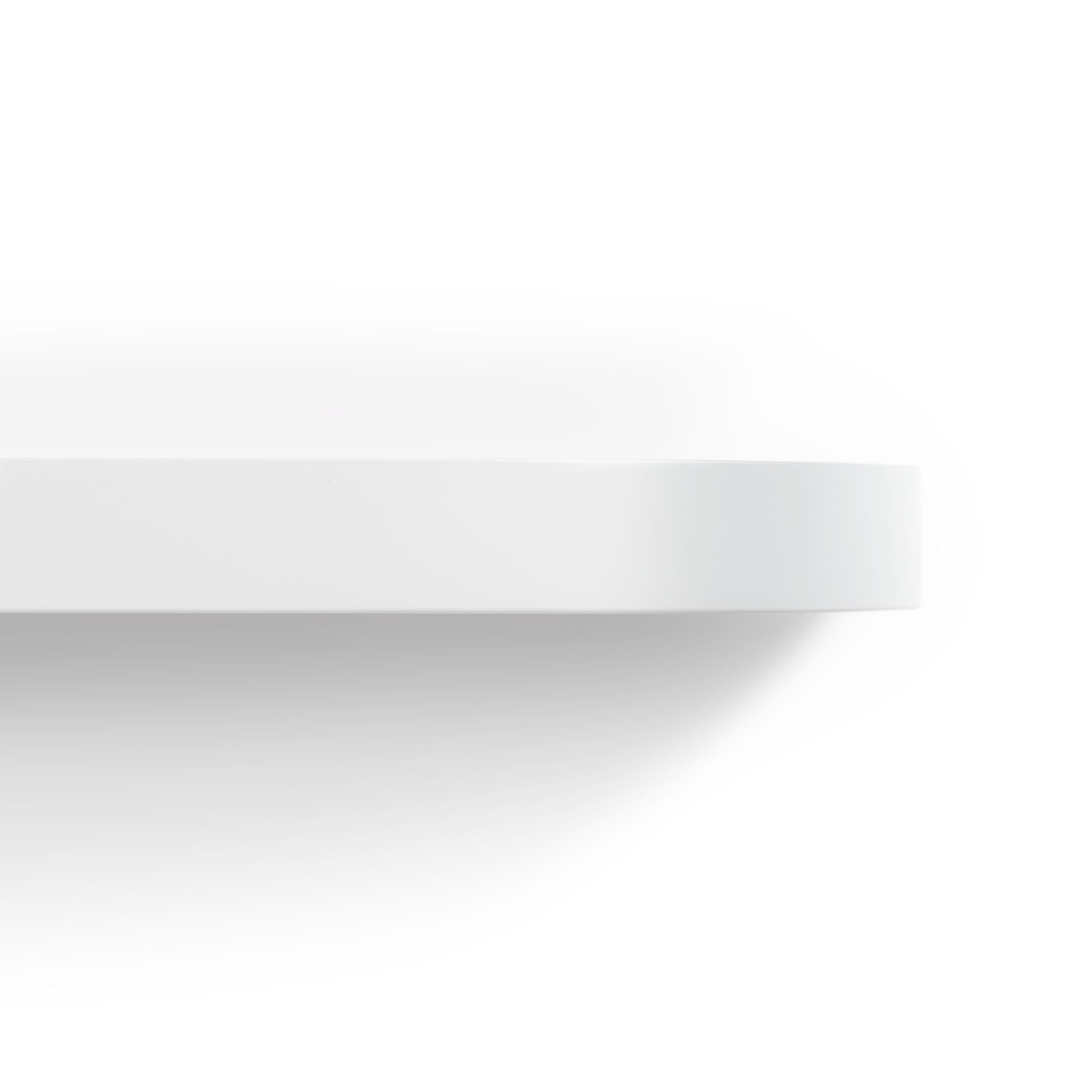 Aksel RADius White Floating Shelf - Modern Wall Mounted Storage for Home & Office Decor - Perfect for Living Room, Bathroom, Kitchen Display