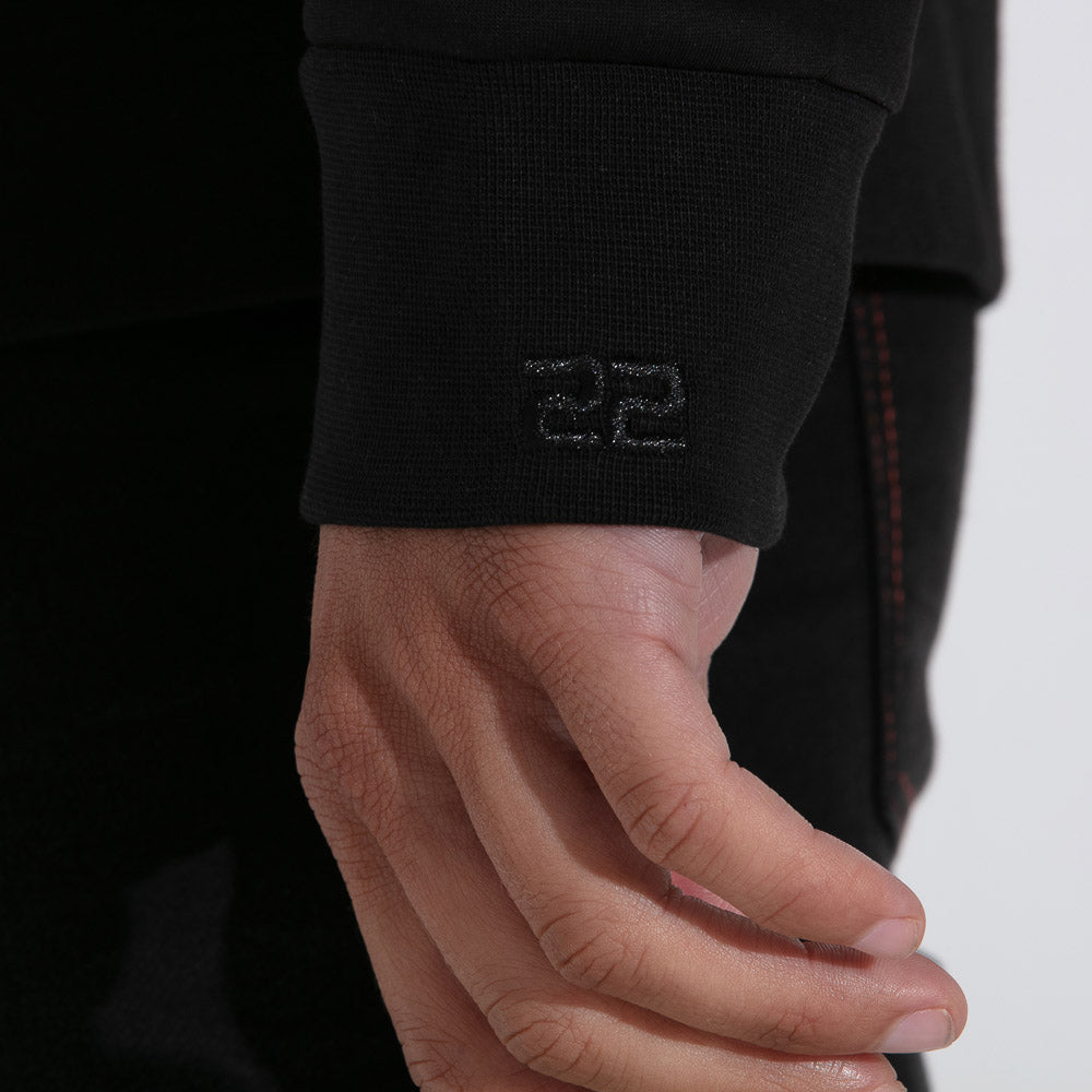 Code 22 Essential Sweatshirt 9745 - Black Men's Casual Pullover Hoodie for Streetwear & Lounge Comfort