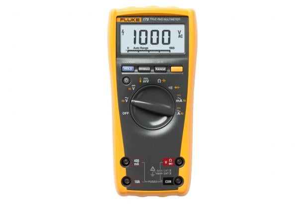 Fluke 179 True RMS Digital Multimeter with Backlight, Temperature Measurement & ESFP Safety Rating - Perfect for Electricians, HVAC Technicians & Industrial Maintenance