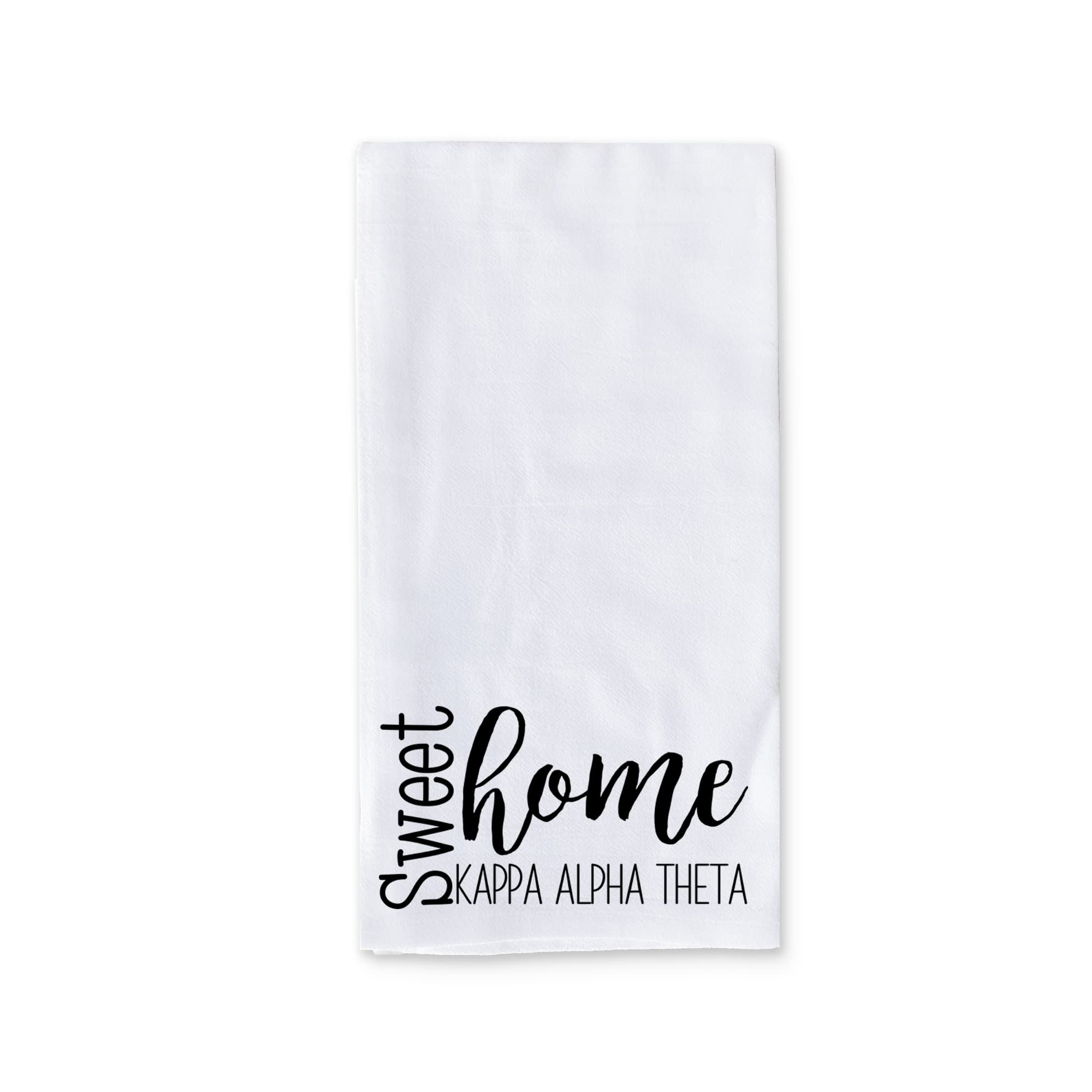 Sweet Home Kappa Alpha Theta Kitchen Towel - Sorority Dish Towels & Tea Towels for Kitchen Decor - Perfect for Sorority House, Dorm Room, and Greek Life Gifts