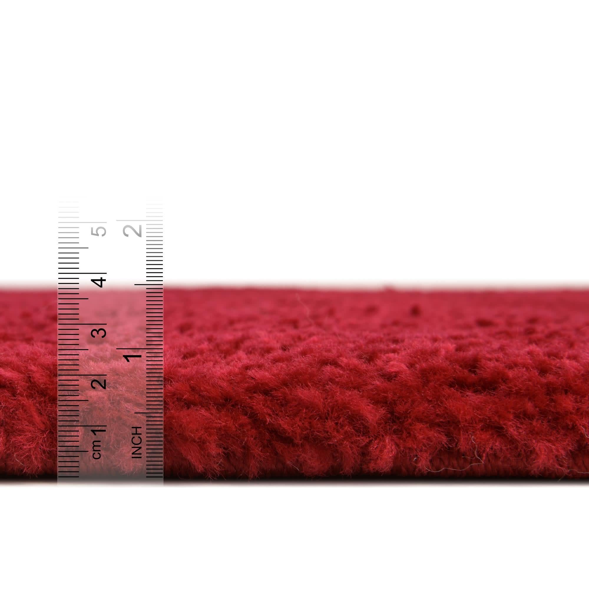 Unique Loom Solo Collection Calabasas Red Area Rug 10' x 13' Rectangle - Soft Modern Living Room Carpet for Home Decor, Bedroom & Office