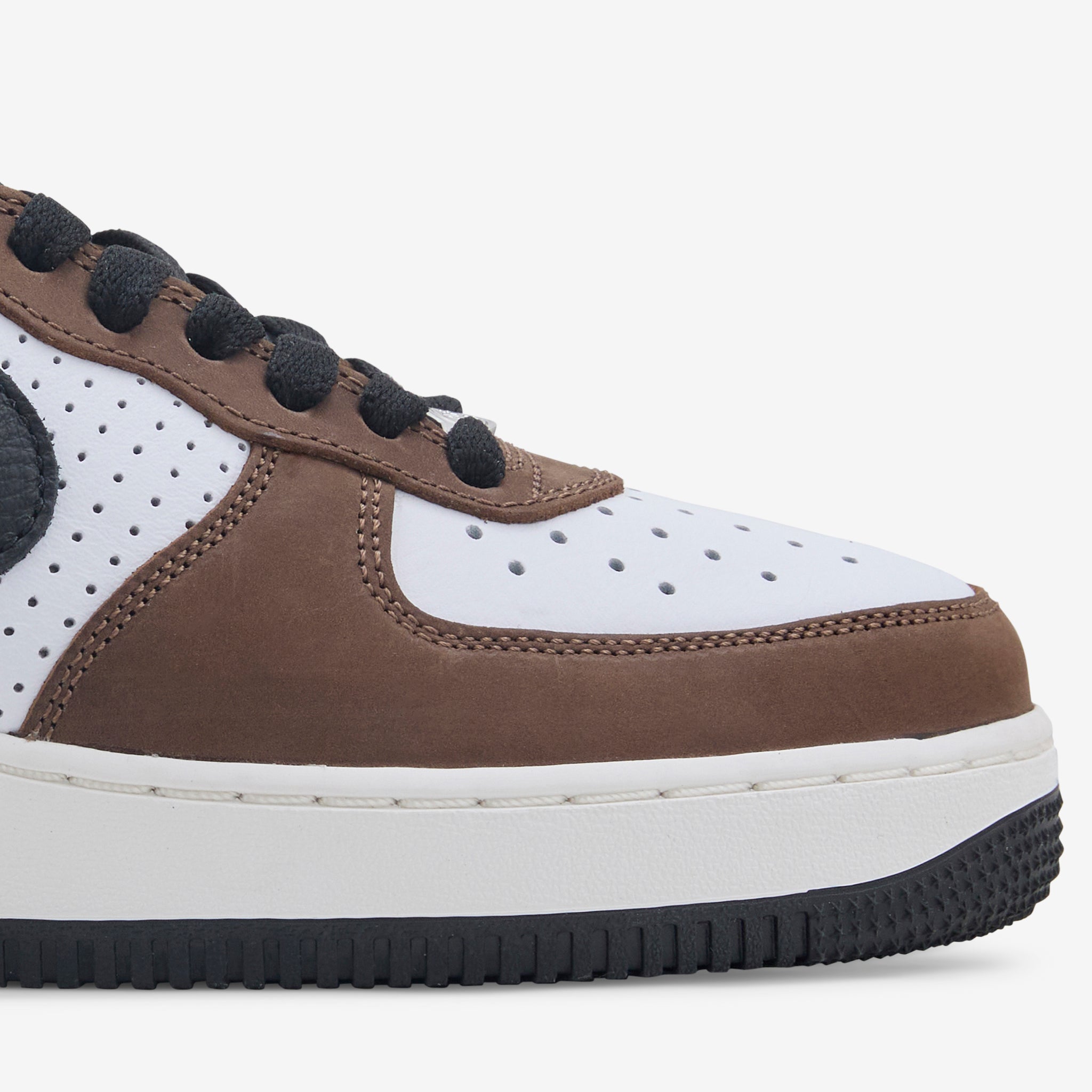 Nike Air Force 1 Low Retro Sneakers - White/Black/Bison Colorway | Classic Basketball Shoes for Men & Women | Perfect for Casual Wear, Street Style & Sneaker Collection