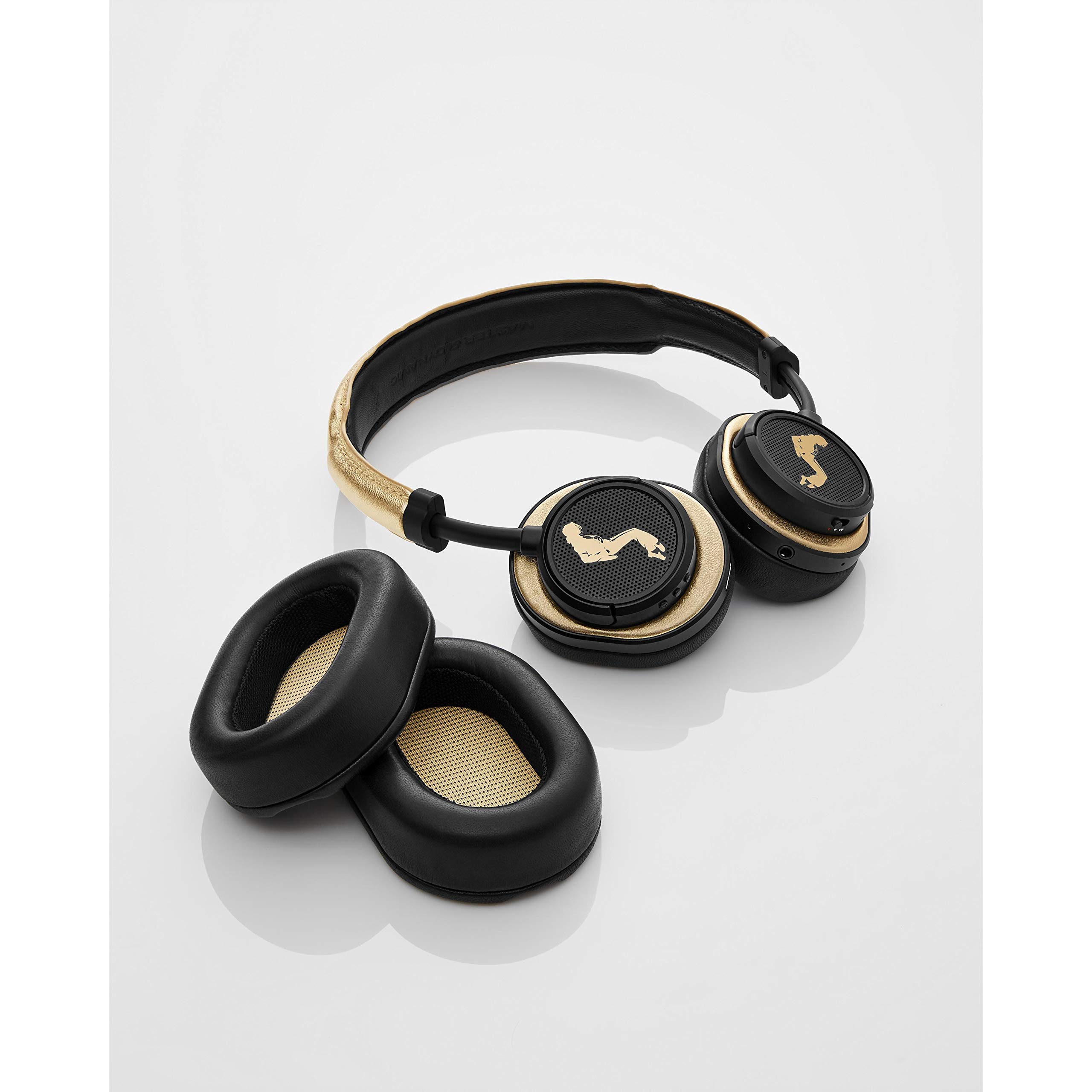 Master & Dynamic MW50+ Wireless Bluetooth Headphones with 40mm Beryllium Driver - 2-in-1 Convertible Over-Ear to On-Ear Design - Michael Jackson Limited Edition (Black/Gold) - Perfect for Travel, Workouts & Music Lovers