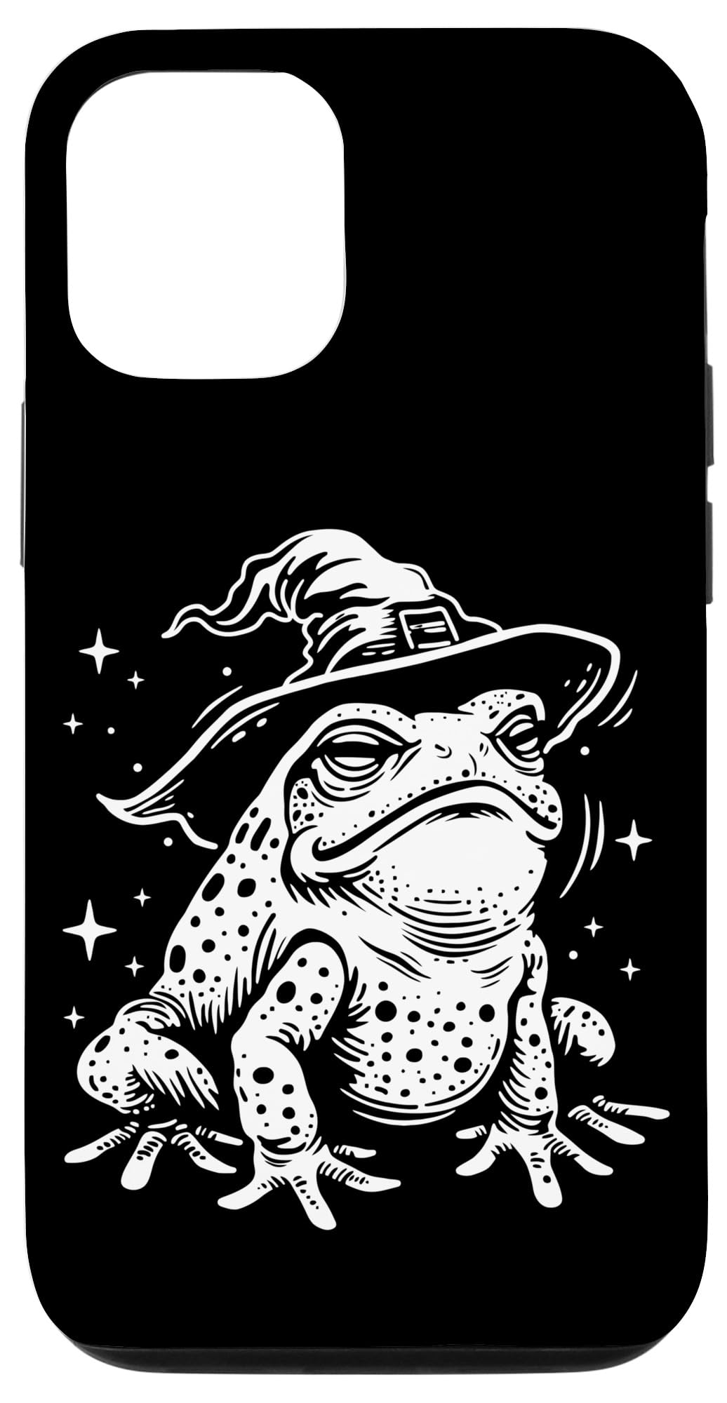iPhone 12/12 Pro Witchy Toad Case - Celestial Starry Toad in Witch Hat Art Cover | Perfect for Halloween, Cosplay & Fantasy Lovers