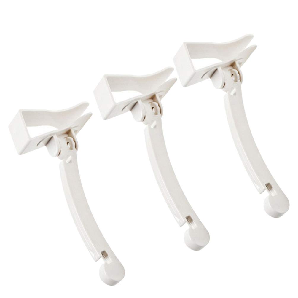 3-Pack Hemoton Wall-Mounted Trash Bag Holder - No Nail Hanging Hooks for Kitchen Cabinet Door, White - Perfect for Small Space Organization & Waste Disposal