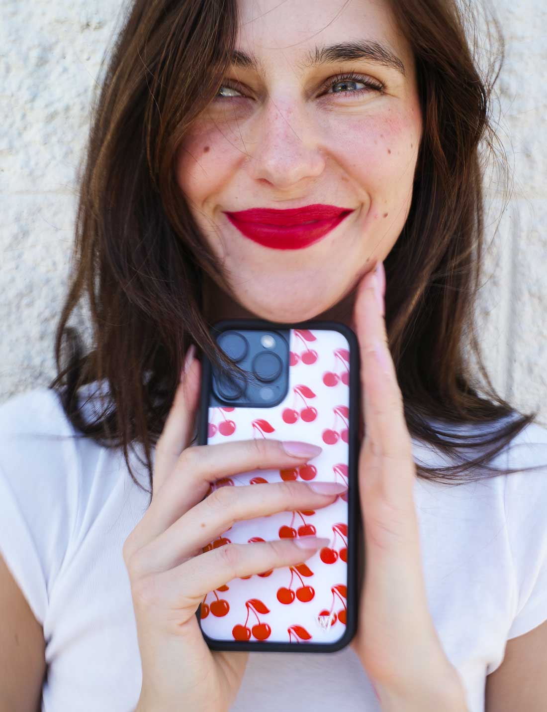 Premium American Cherries Design iPhone Case - Durable & Stylish Phone Cover for iPhone 13/14/15 Pro Max - Perfect for Everyday Use, Travel & Gift Giving