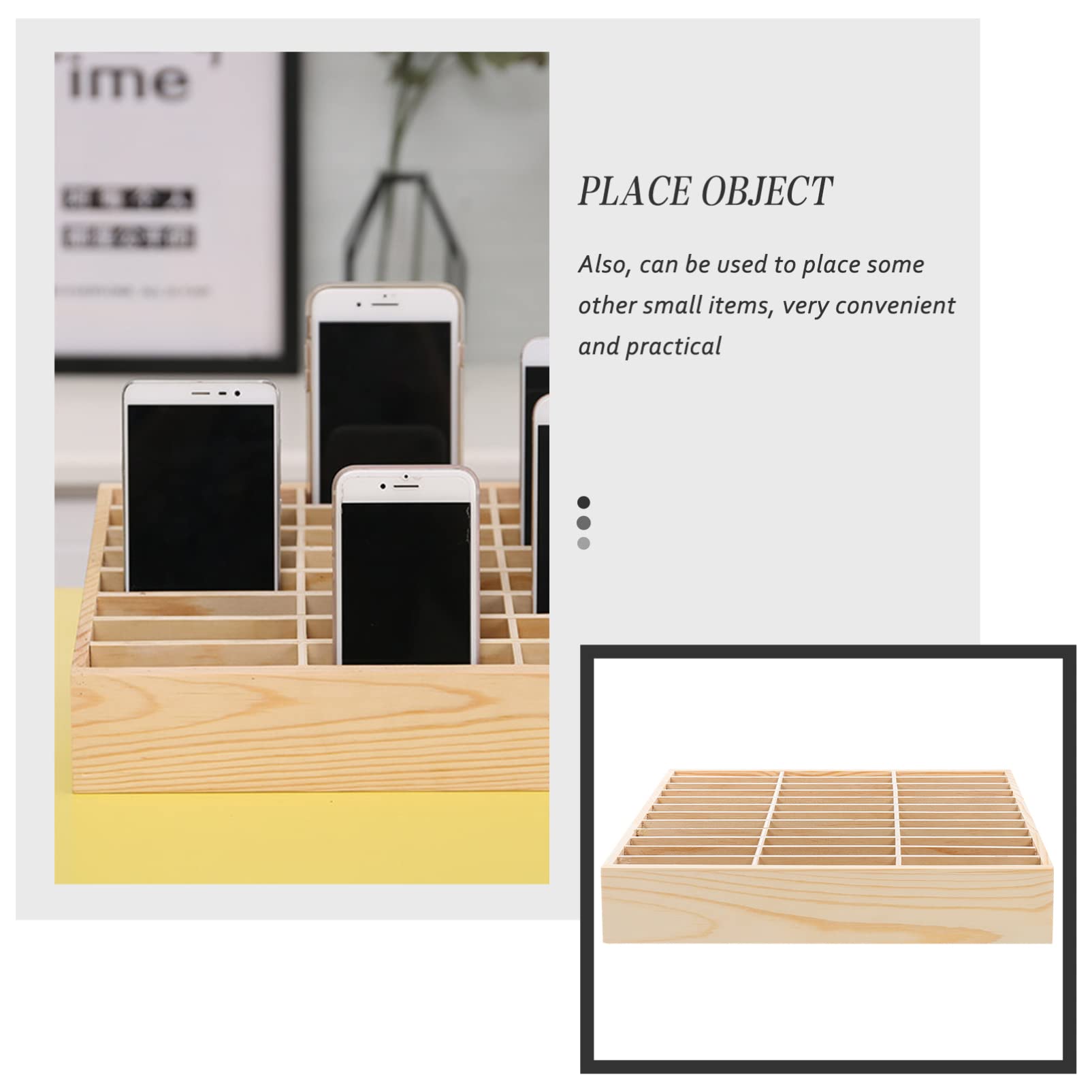 Cell Phone Storage Box & Organizer - Durable Phone Rack Compartment Case for Meeting Rooms, Phone Shops & Retail Displays - Efficient Phone Holder for Office & Store Organization