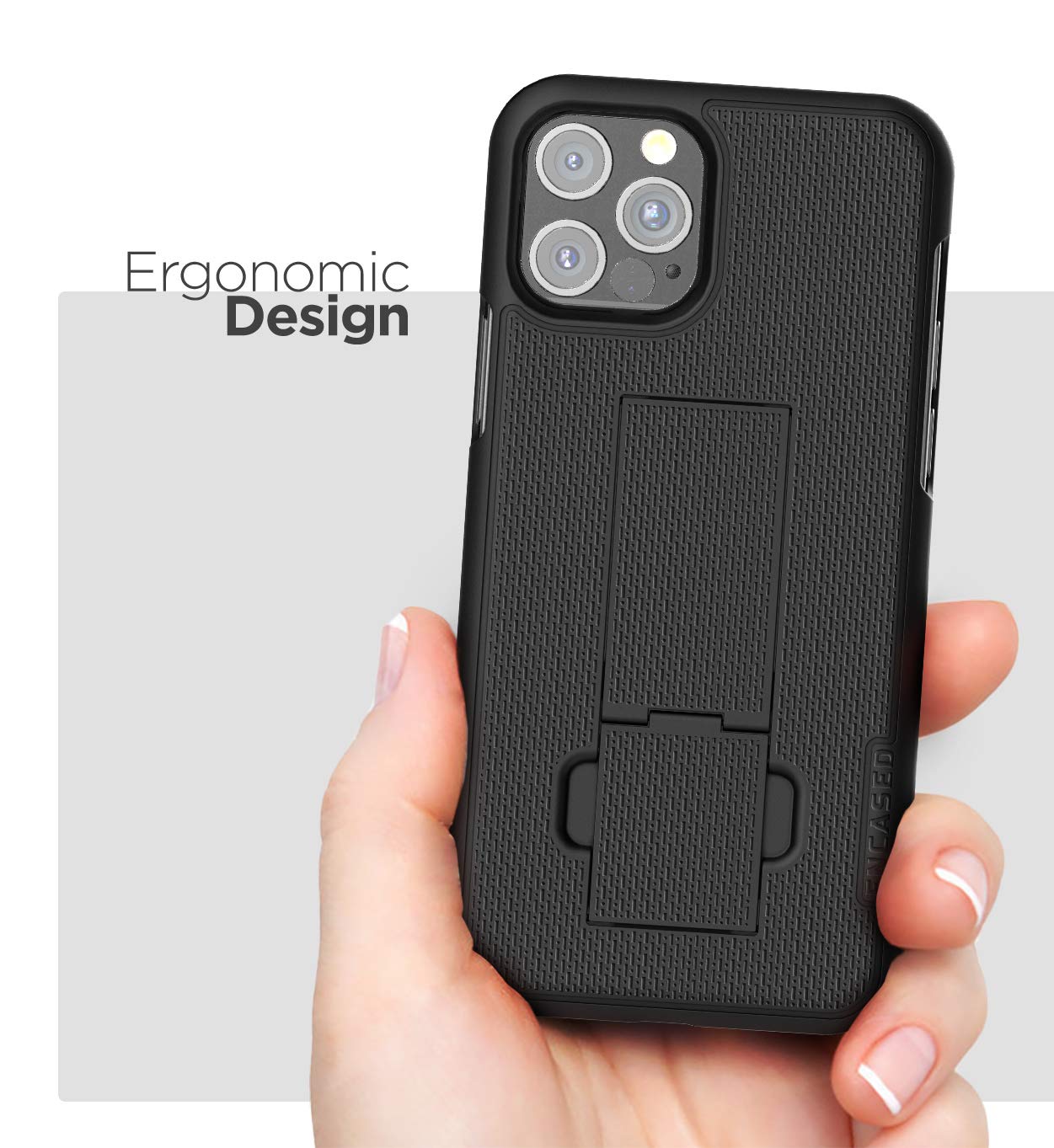 Durable Encased DuraClip Holster for iPhone 12 Pro Max - Belt Clip Phone Case | Perfect for Outdoor Activities, Work & Travel