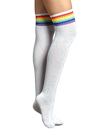 Rhinestones White the Rainbow Stripe