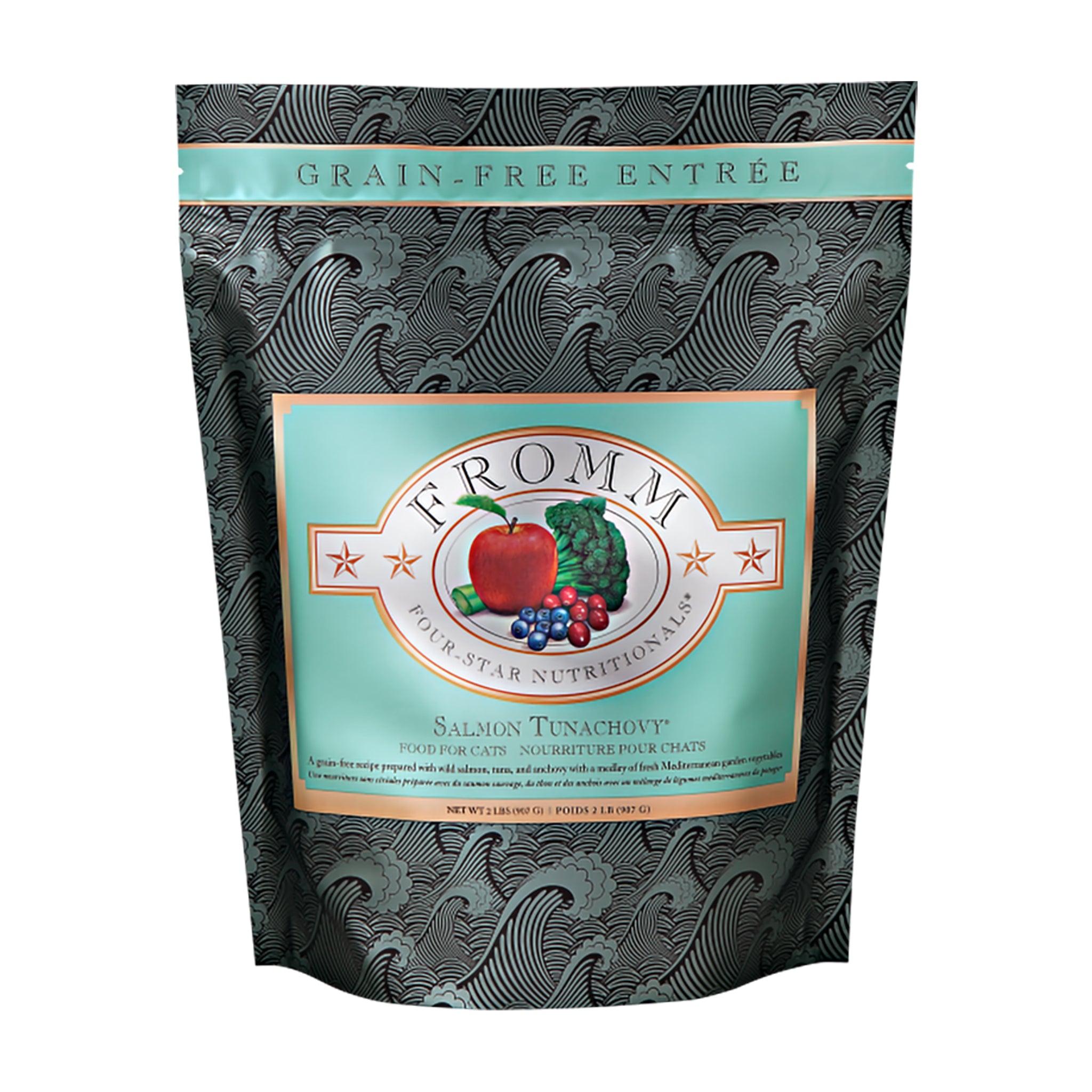 Fromm Salmon Tunachovy Recipe Grain-Free Dry Cat Food - High Protein, Omega Fatty Acids for Healthy Skin & Coat - Perfect for Indoor & Outdoor Cats