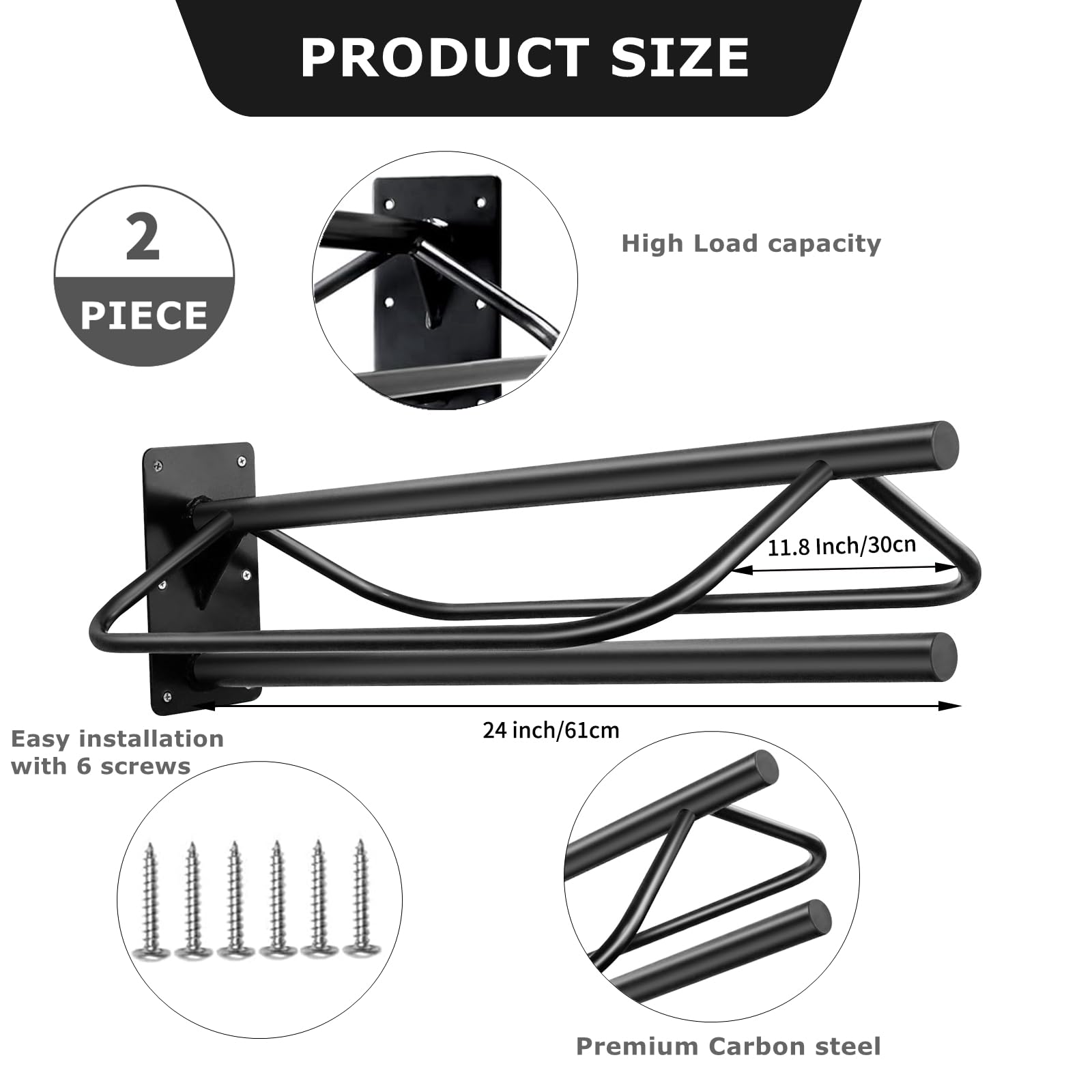 4 Pcs Heavy Duty Wall Mounted Saddle Rack with Pad Bar - English & Western Saddle Stand for Horses, Blankets & Tack - Perfect for Stable, Barn & Equestrian Storage Organization