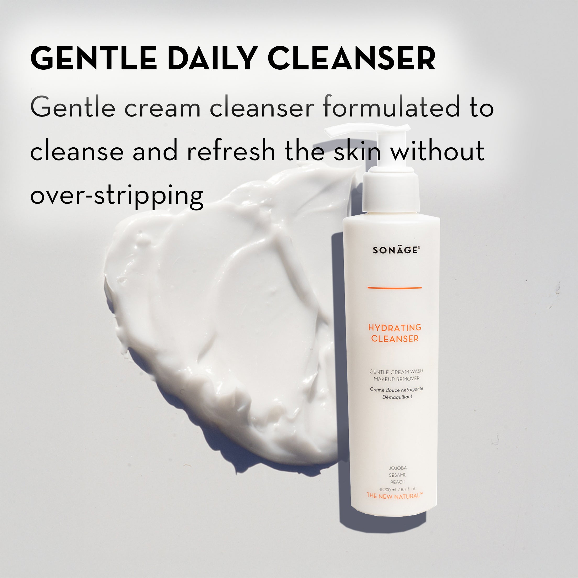 Best Hydrating Facial Cleanser for Dry & Sensitive Skin - Gentle Daily Face Wash with Hyaluronic Acid & Vitamin E - Perfect for Morning & Night Skincare Routine