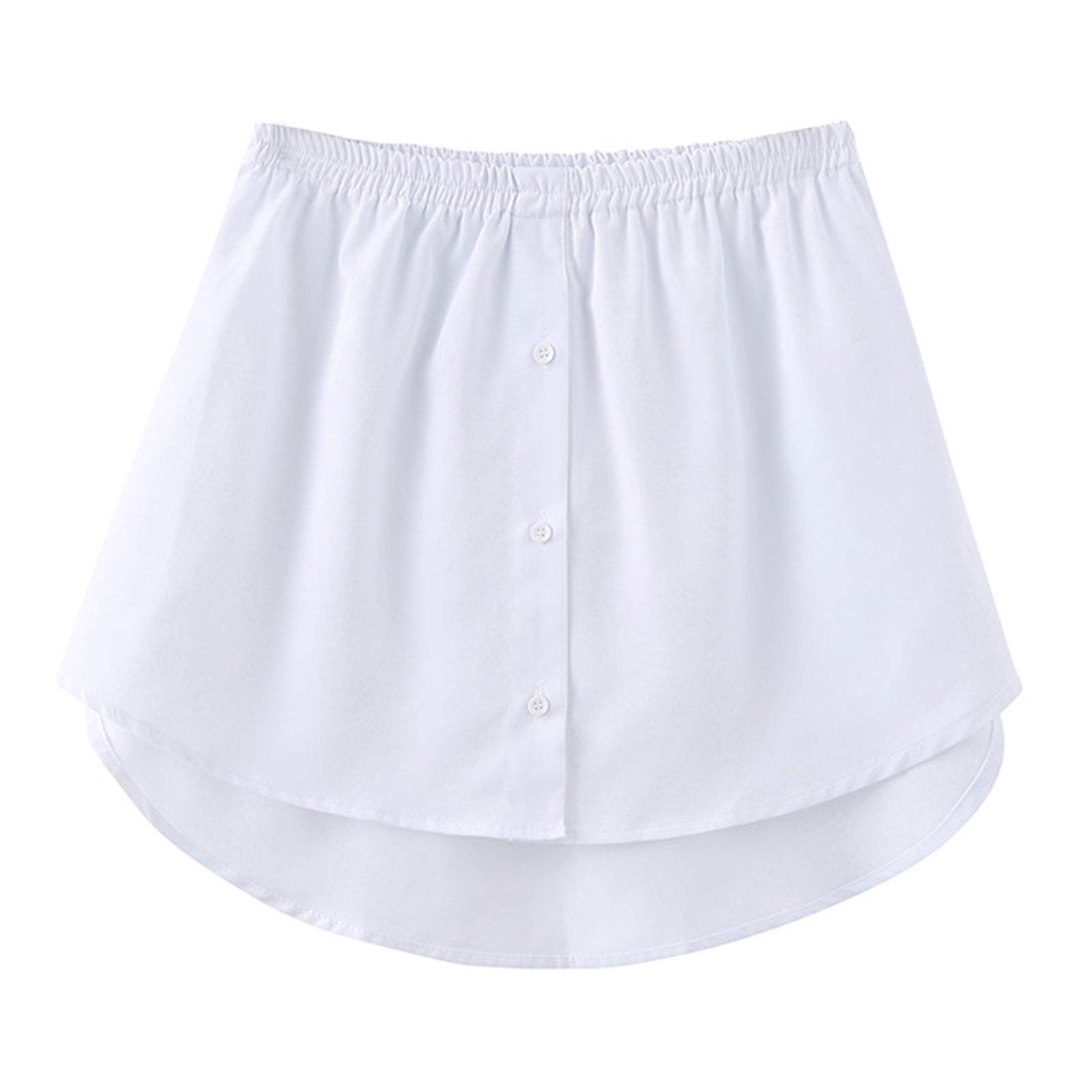 Y2K Women's High Waist Elastic Adjustable Layering Fake Top with Split Hem - Perfect for Streetwear, Retro Fashion & Layered Outfits