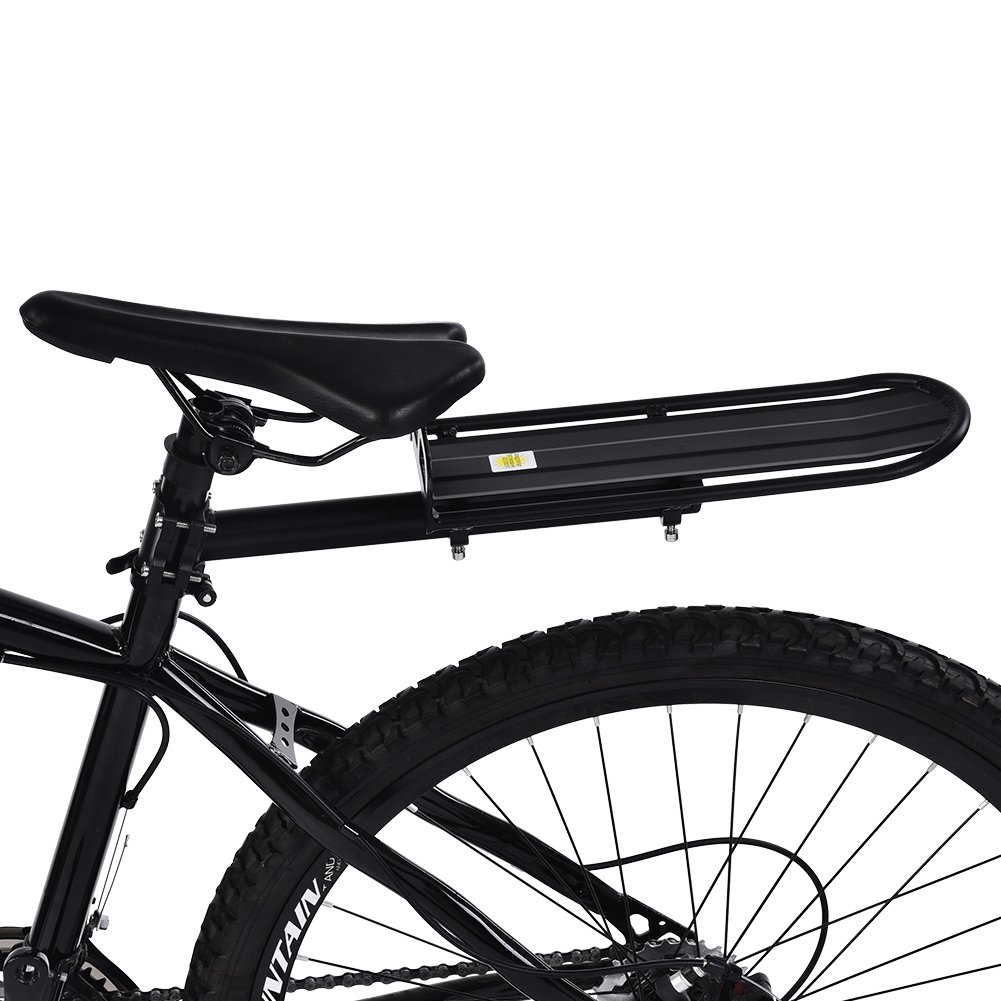Aluminum Alloy Bike Rear Rack - Quick Release Cargo Carrier for Cycling, Kids Seat & Bike Pegs - Holds 10KG - Perfect for Family Rides, Commuting & Grocery Hauling