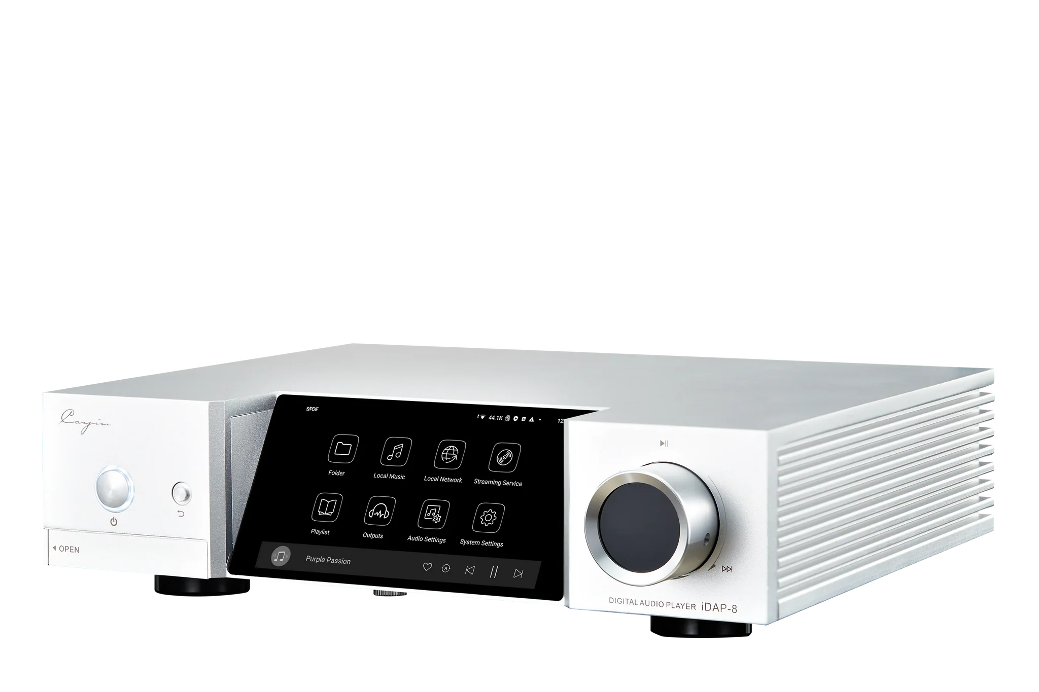 Cayin IDAP 8 Silver Desktop Digital Audio Transport - High-End HiFi Music Streamer for Audiophiles | Perfect for Home Theater & Studio Recording Setups