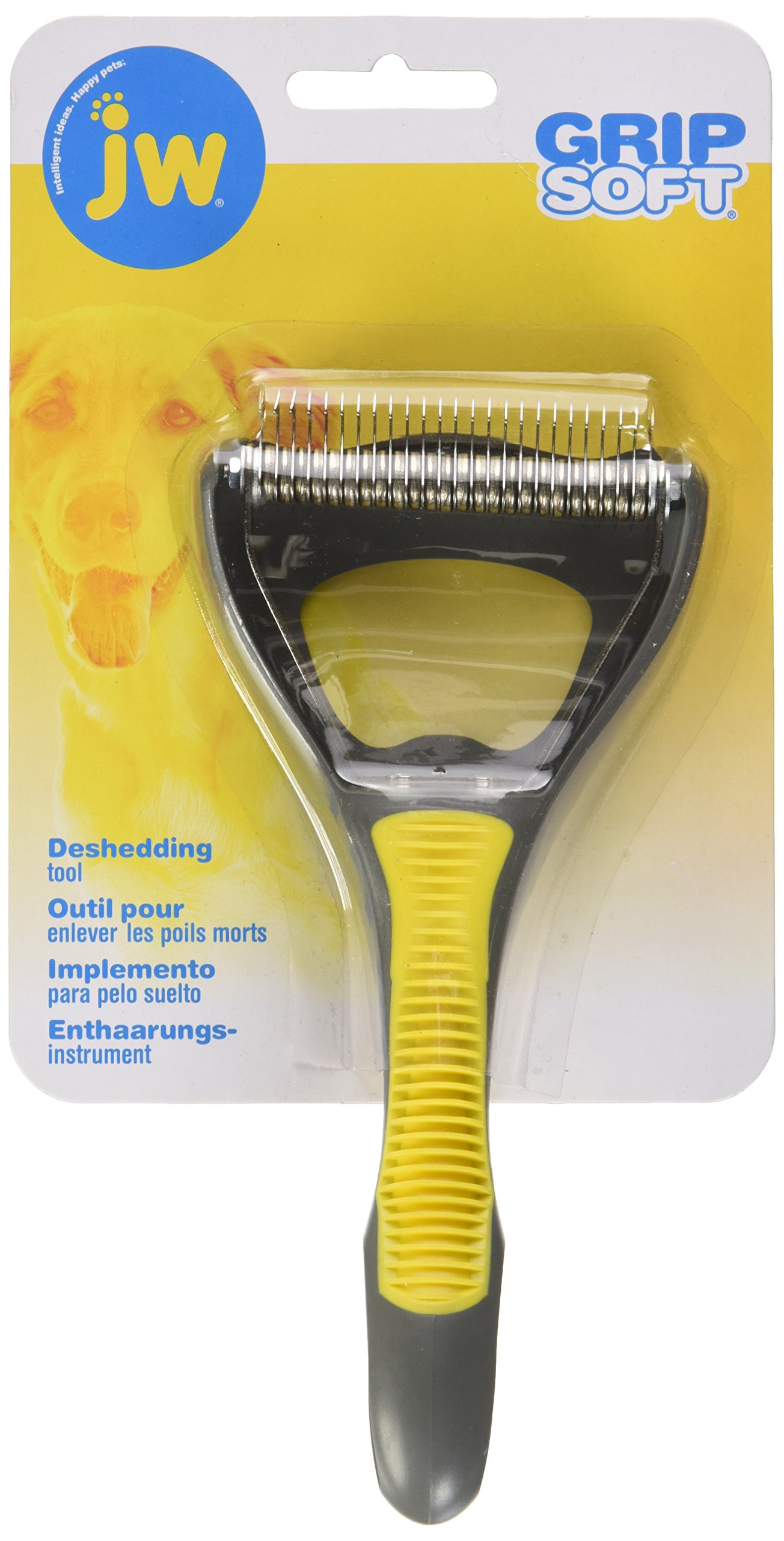 JW Pet Company Dog Deshedding Tool - Gentle Grooming Brush for Shedding Control - Perfect for Long & Short Haired Dogs - At Home & Professional Use