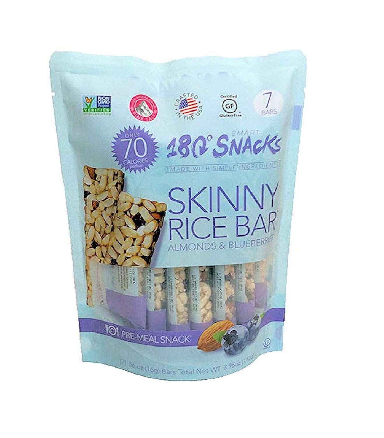 180 Snacks Skinny Rice Bar with Himalayan Salt - 2 Flavor Variety Pack (14 Bars Total) | Healthy Gluten-Free Snacks for Work, Travel & On-the-Go