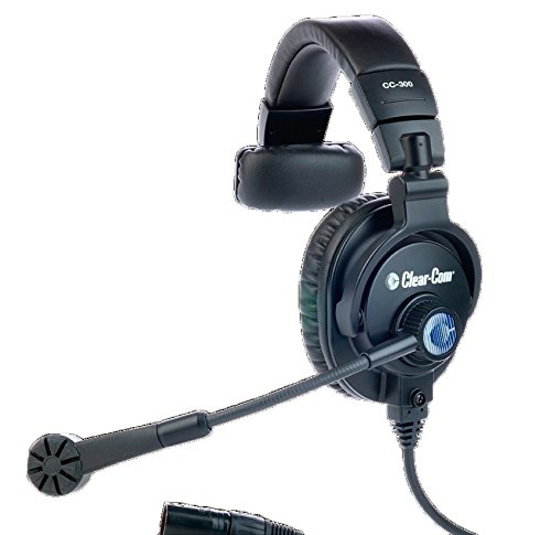 Clear-Com CC-300-Y4 Professional Single-Ear Headset Microphone with XLR-4M Connector - Ideal for Broadcast, Live Events & Studio Productions