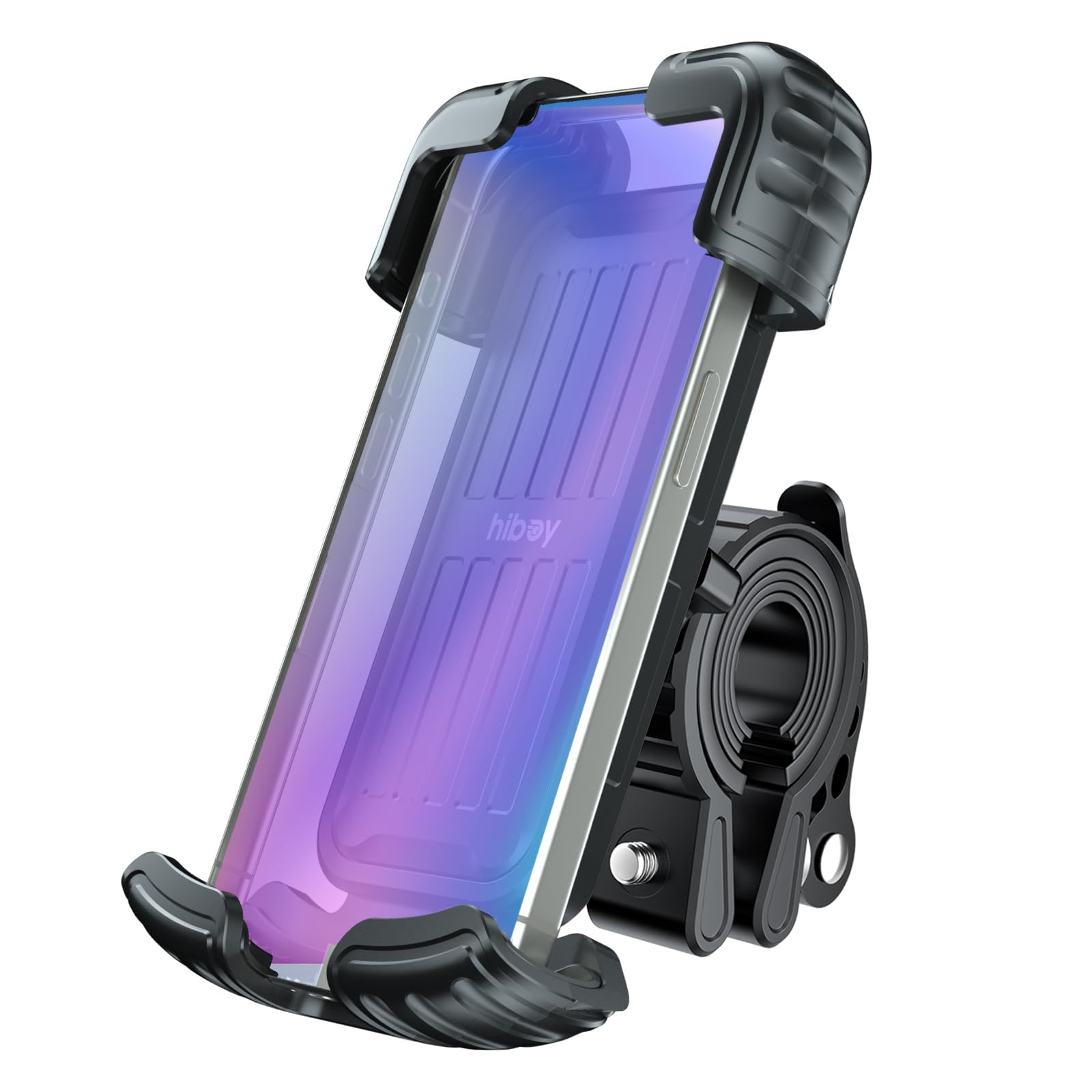 Hiboy 360° Rotatable Universal Bike Phone Holder - Anti-Shake Motorcycle & Bicycle Handlebar Mount for 5.1-6.8