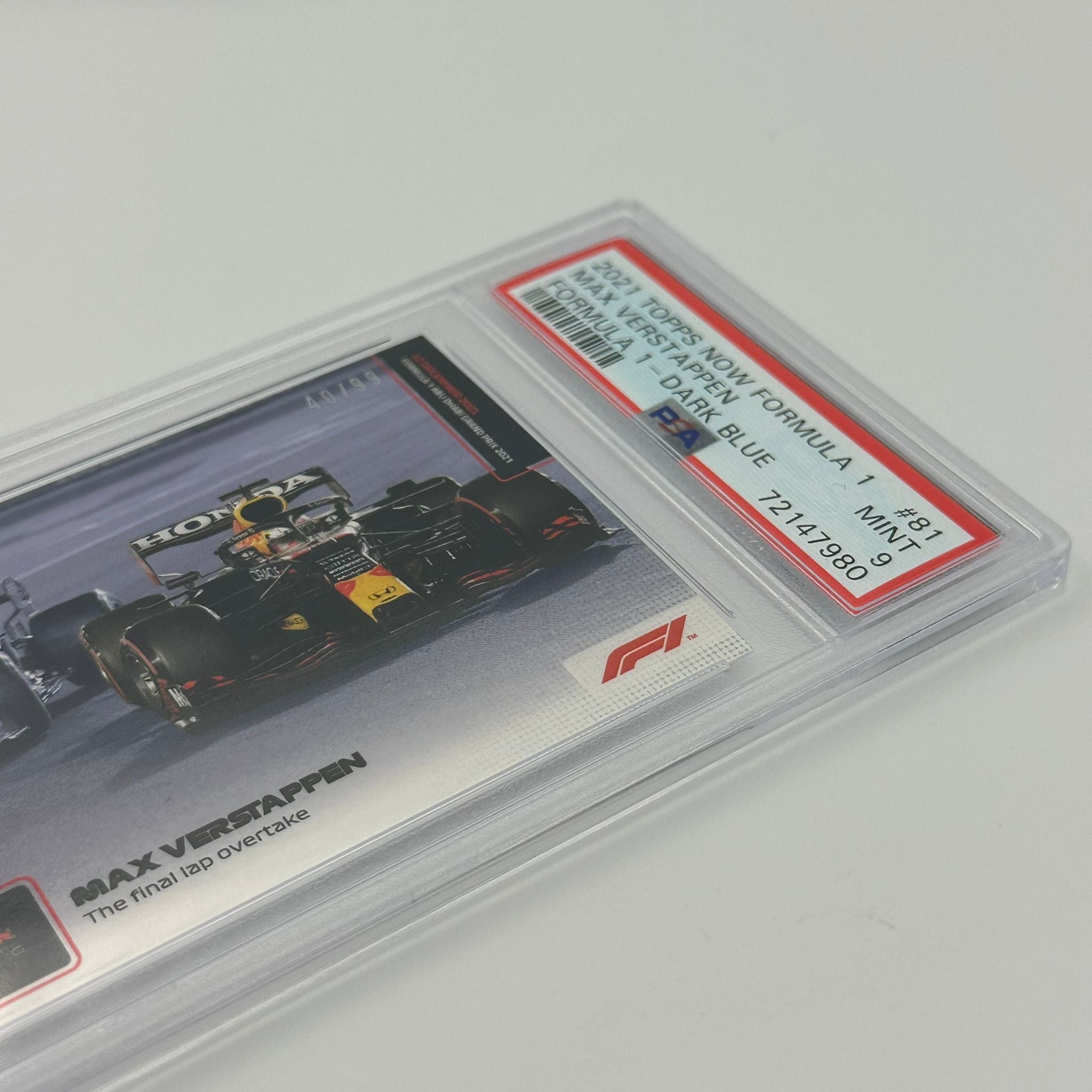 PSA 9 Graded The Final Lap Overtake #81/99 - Rare NASCAR Trading Card for Collectors & Racing Fans (Perfect for Display, Investment, or Gifts)