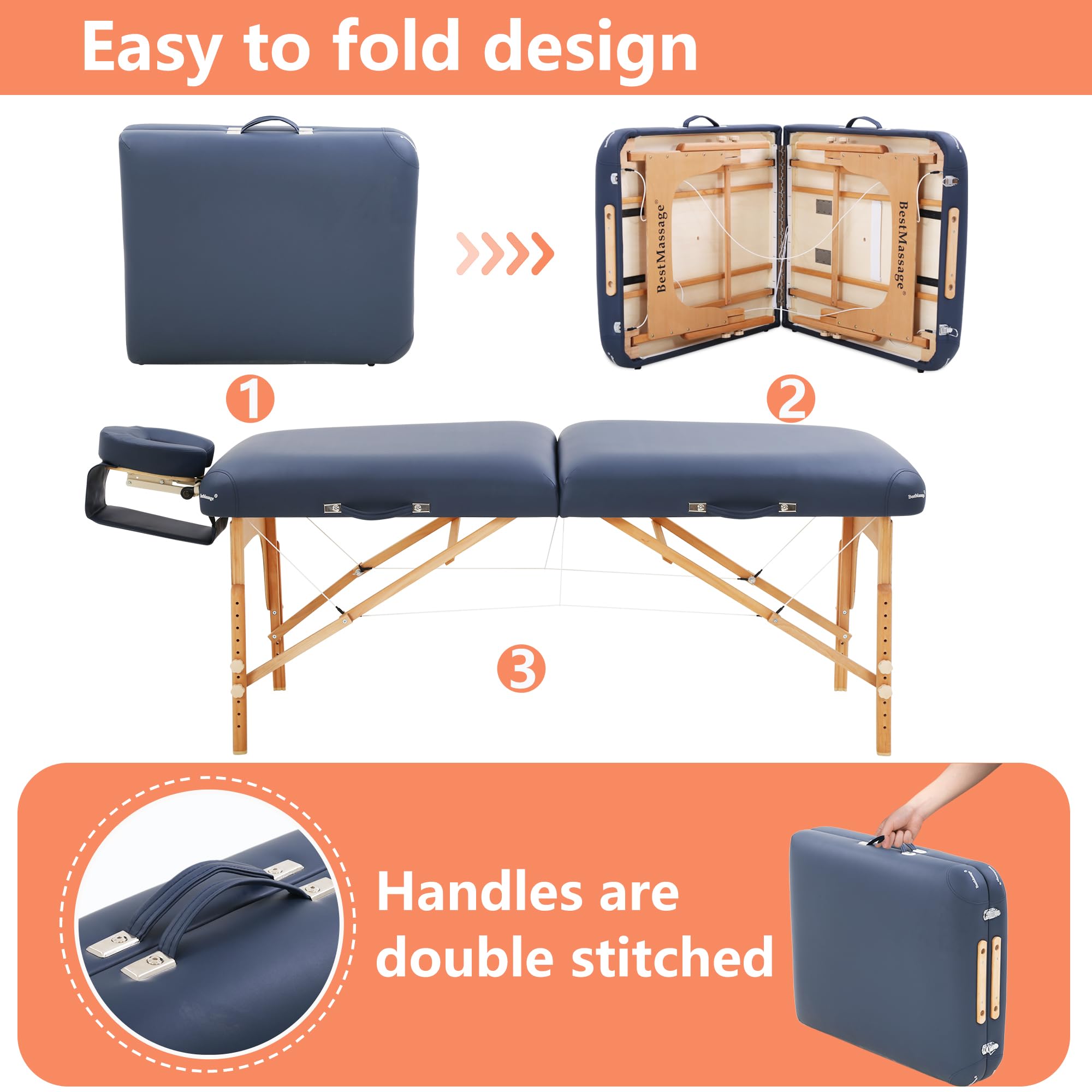 Premium Portable Massage Table 72