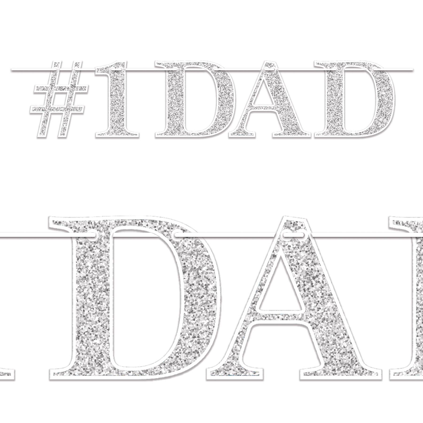 12 Pack Beistle Father's Day #1 Dad Streamers - Premium Party Decorations for Dad's Birthday, Retirement & Father's Day Celebrations