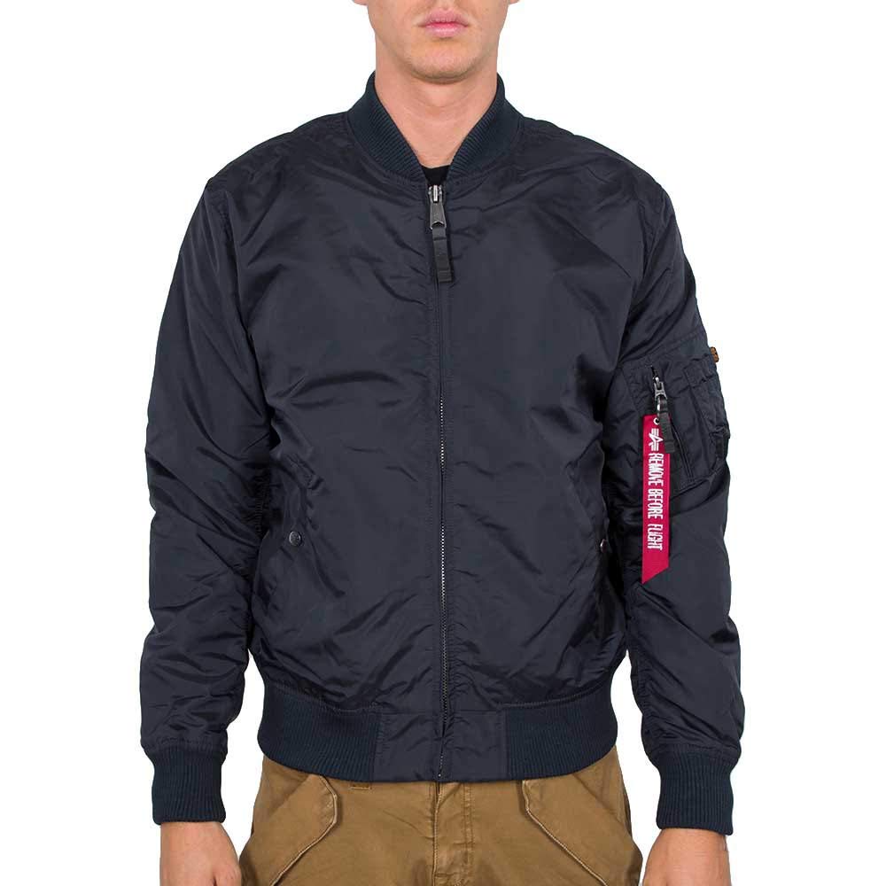 Alpha Industries Men's MA-1 Bomber Jacket - Military Style Flight Jacket, Lightweight & Water-Repellent, Size 5XL, Replica Blue - Perfect for Casual Wear, Outdoor Activities & Aviation Enthusiasts