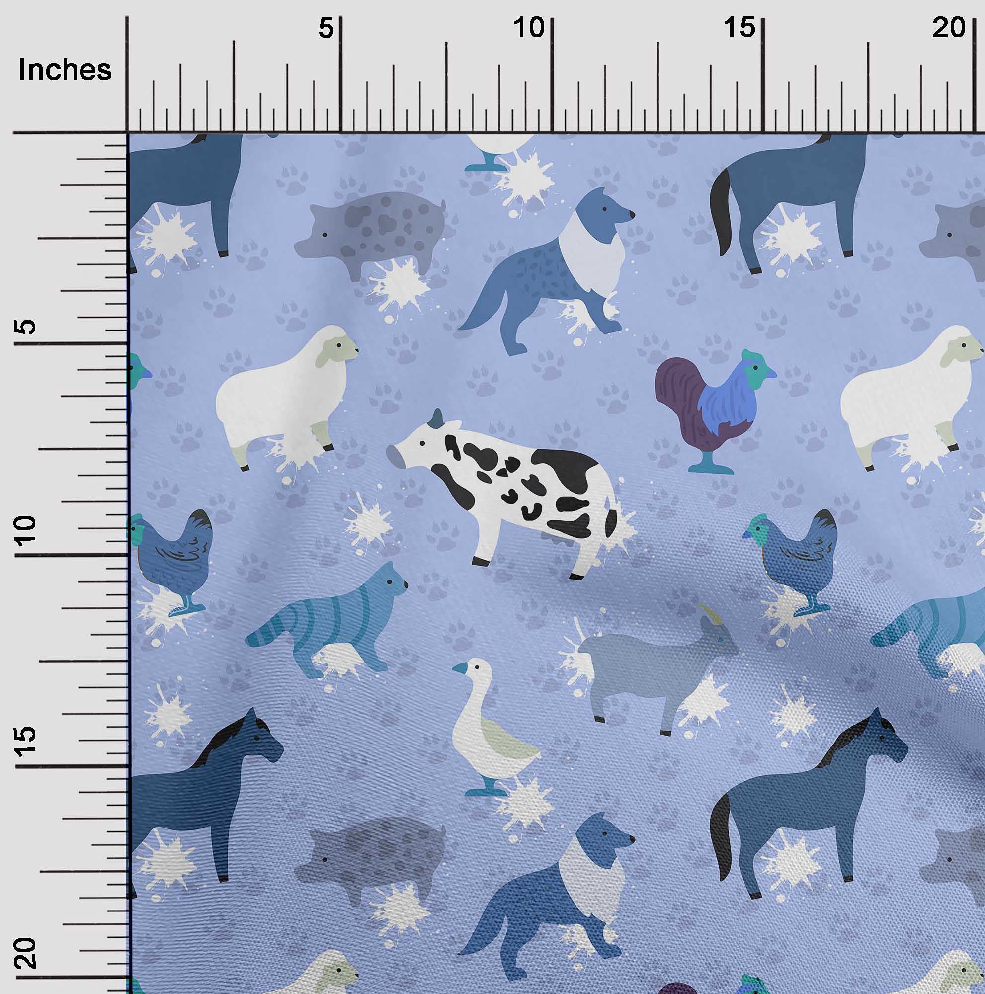 Premium Cotton Poplin Fabric - Bluish Violet Animal Print DIY Sewing Material (56 Inch Wide) for Clothing, Quilting & Home Decor Projects | Soft, Durable & Easy to Sew