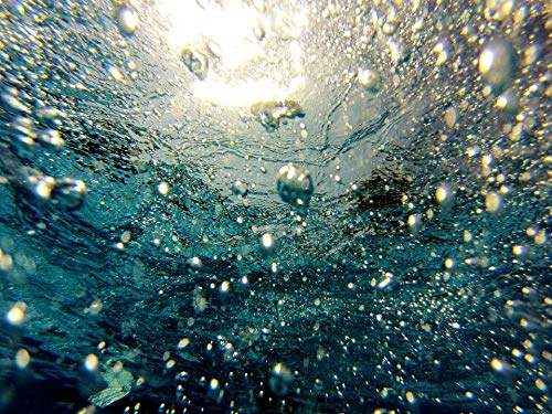 20x30 Inch Laminated Ocean Scuba Diving Poster - Vibrant Sea Air Bubbles Wall Art for Home & Office Decor - Perfect for Living Room, Bedroom or Beach House