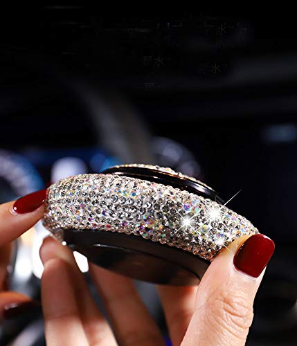 Crystal Diamond Car Air Freshener - Flying Saucer Design Car Perfume Accessories for Women | Luxury Car Decor & Interior Scent for Sedan, SUV, Office & Gift Giving