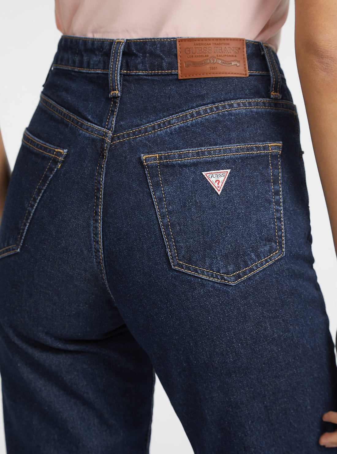 Guess G06 High Waist Mom Jeans for Women - Vintage Stretch Denim Pants - Perfect for Casual Outfits & Everyday Wear