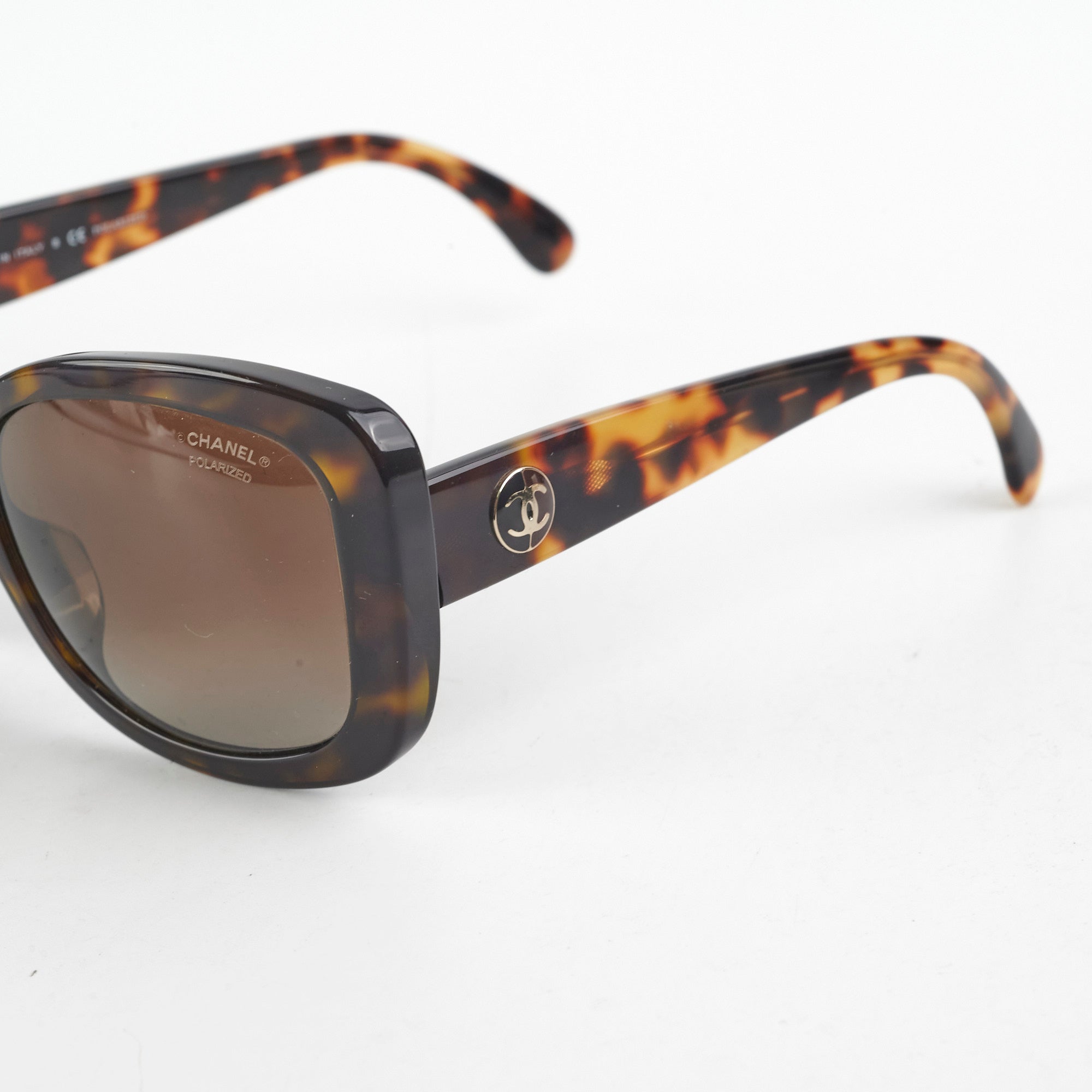Chanel Tortoise Shell Squoval Sunglasses for Women - Classic Designer Shades for Fashion & Sun Protection - Perfect for Beach, Driving & Outdoor Activities