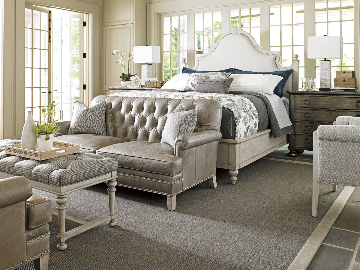 Arbor Hills Upholstered King Size Bed - 6/6 Oyster Fabric Luxury Bed Frame for Master Bedroom | Perfect for Modern Home Decor & Cozy Bedroom Retreat