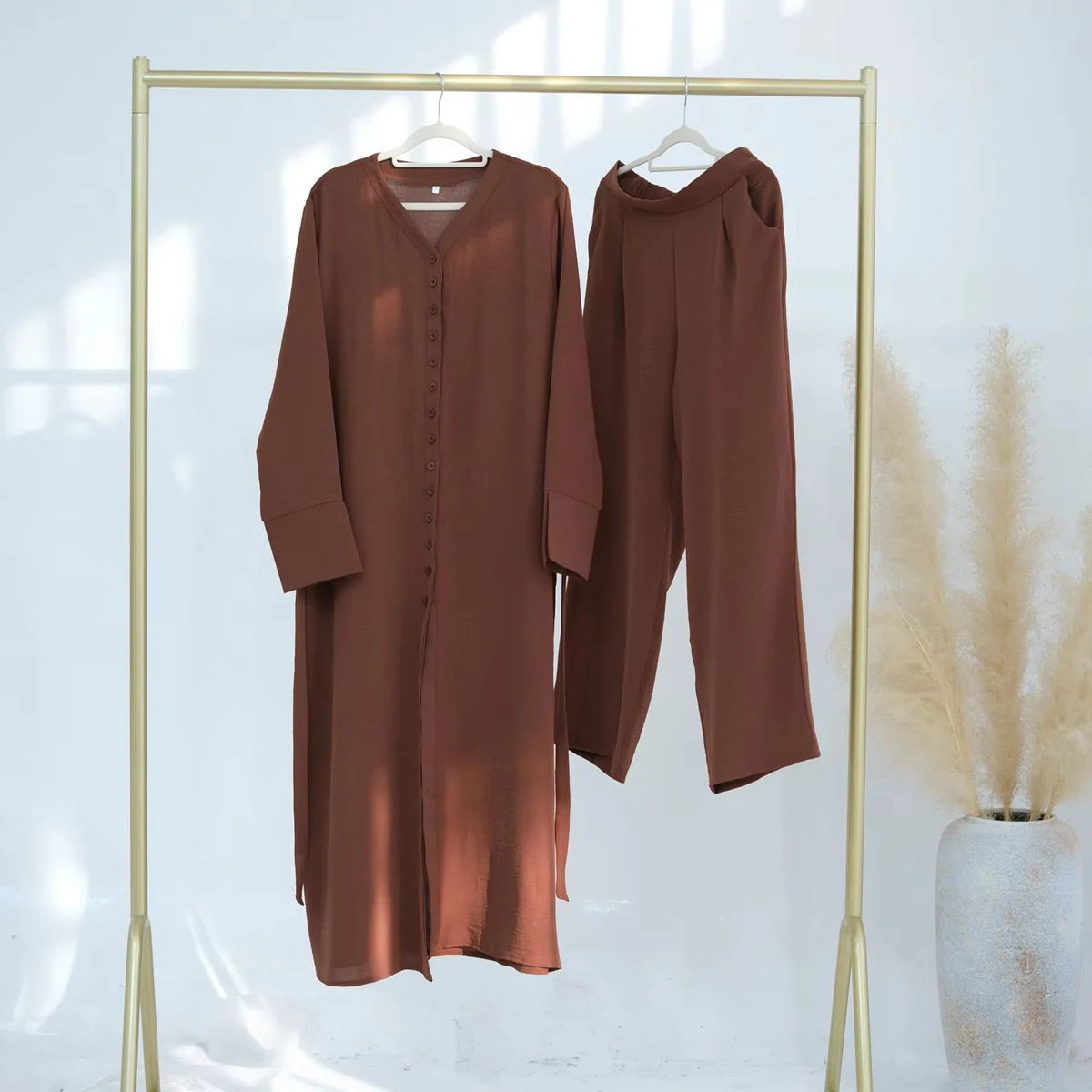 Wrinkle-Free 2-Piece Daily Wear Set - Comfortable Tops and Pants for Women | Perfect for Work, Travel & Casual Outfits