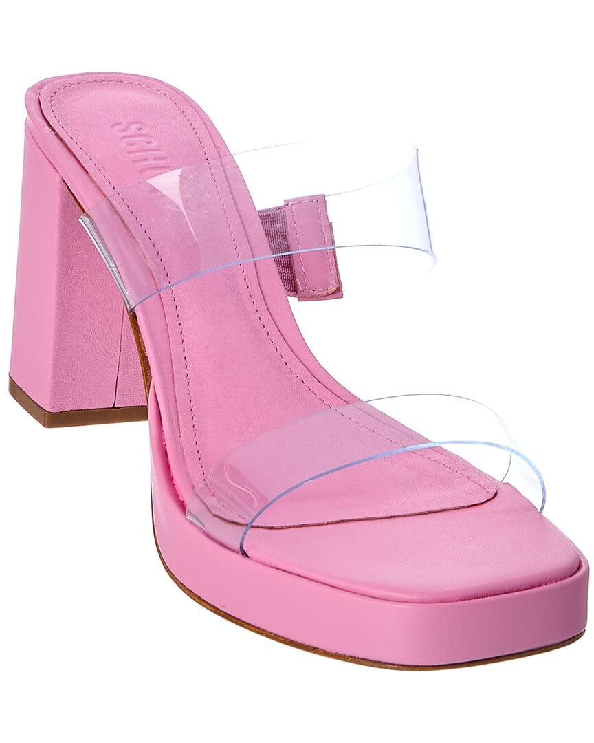 SCHUTZ Ariella Platform Sandals - Transparent Rose Pink Size 5 | Women's Summer Fashion Shoes for Beach, Party & Casual Outfits