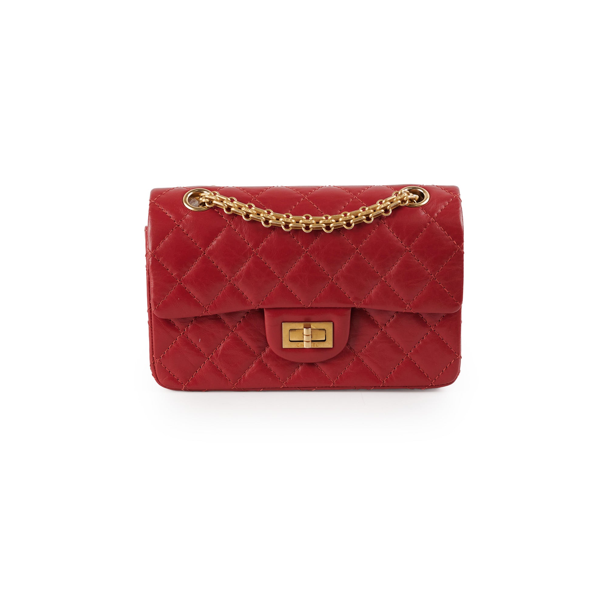 Chanel Mini Reissue 2.55 Flap Bag Red Leather Crossbody Purse - Perfect for Date Night, Parties & Special Occasions