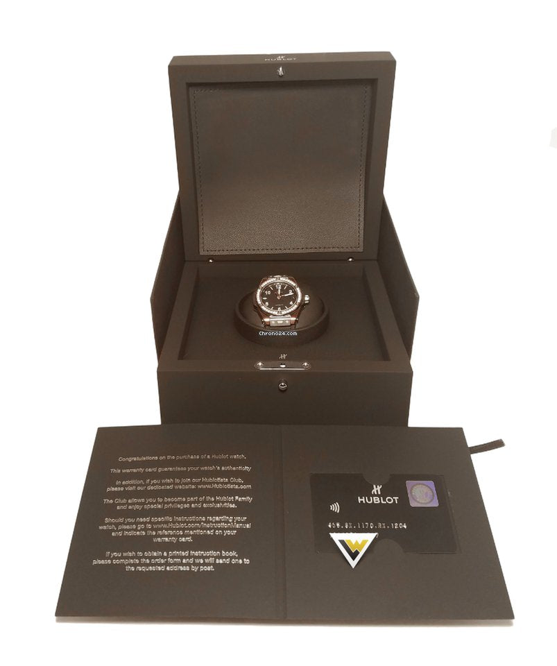 Hublot Big Bang 39mm One Click Steel Diamond Automatic Watch for Men - Luxury Swiss Timepiece with Date Function, Perfect for Business Meetings & Special Occasions